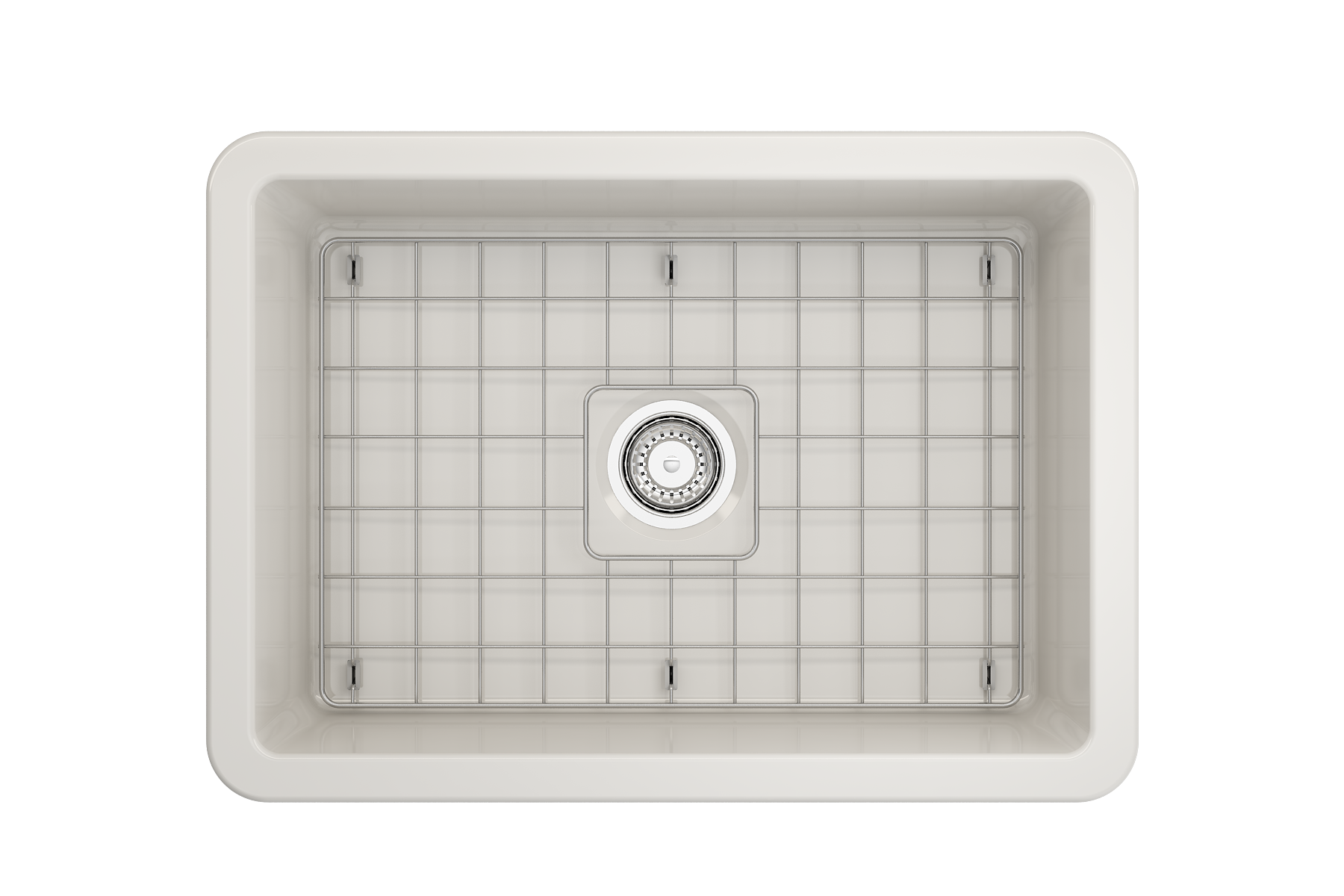 Sotto Dual-mount Fireclay 27 in. Single Bowl Kitchen Sink with Protective Bottom Grid and Strainer 1360