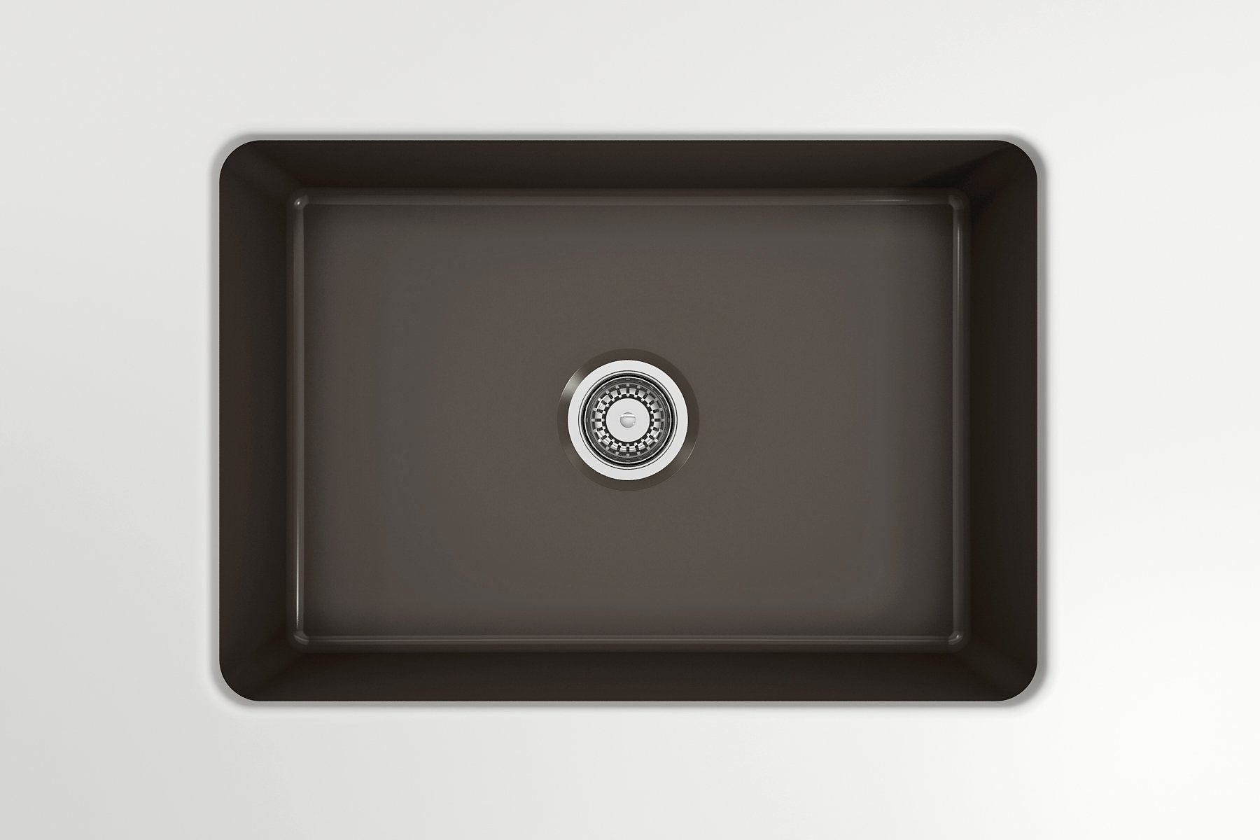 Sotto Dual-mount Fireclay 27 in. Single Bowl Kitchen Sink with Protective Bottom Grid and Strainer 1360
