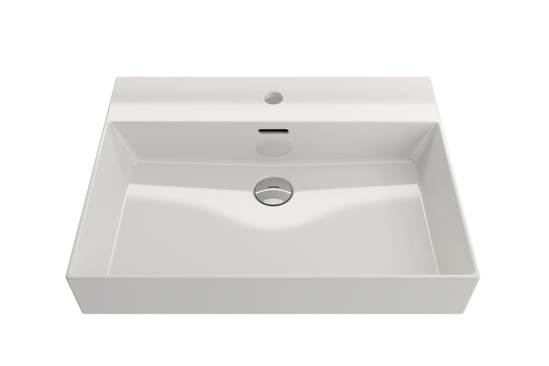 Milano Wall-Mounted Sink Fireclay 24 in. 1-Hole with Overflow 1376