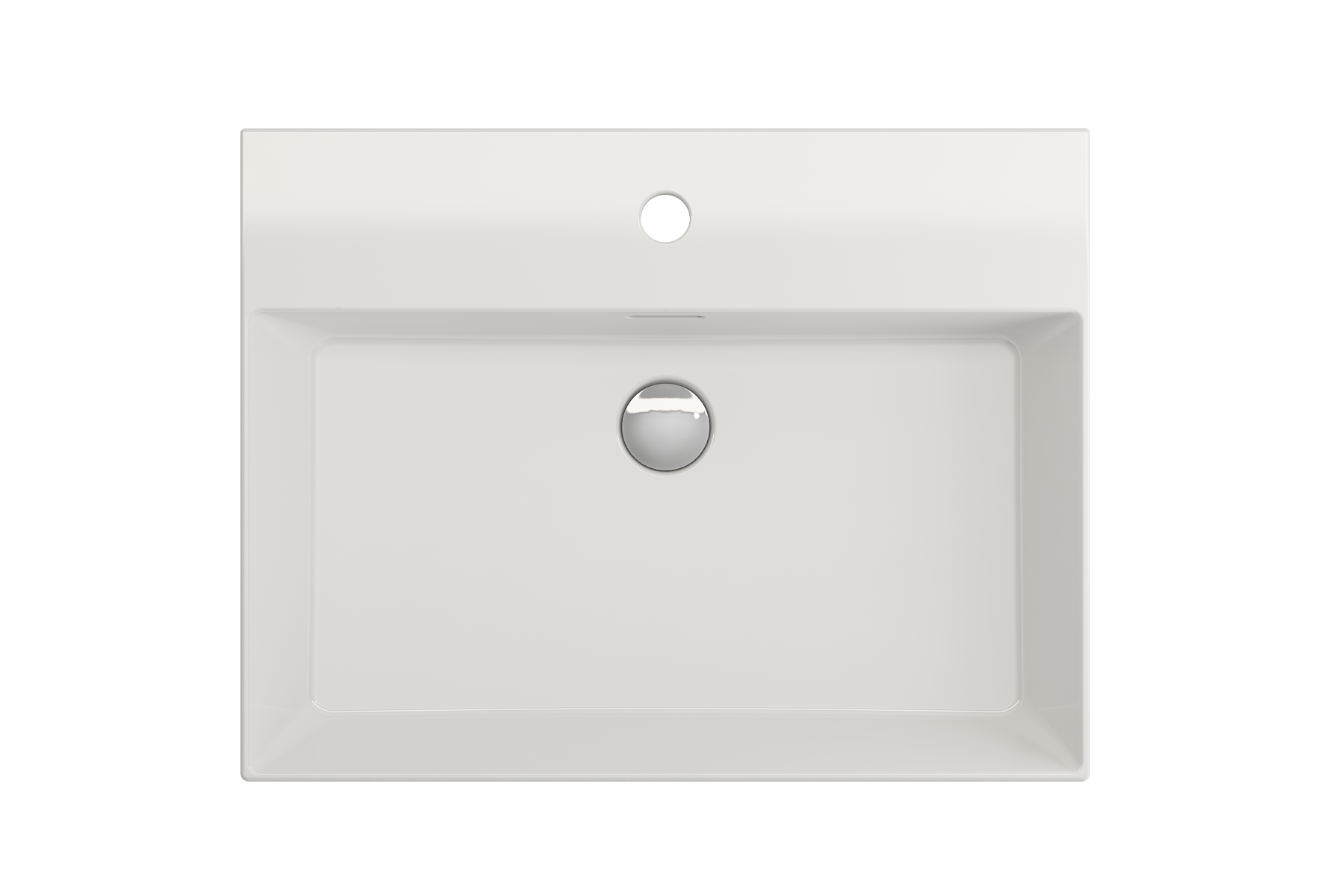 Milano Wall-Mounted Sink Fireclay 24 in. 1-Hole with Overflow 1376