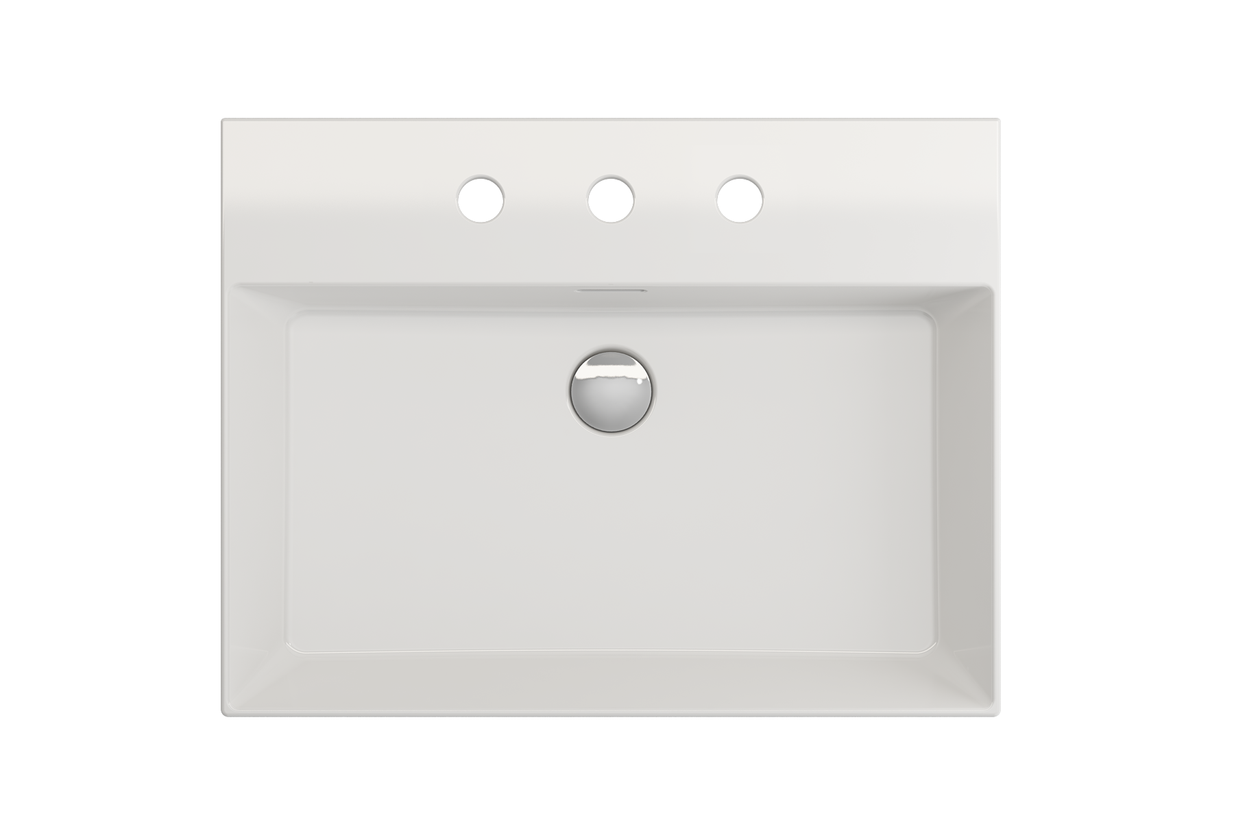 Milano Wall-Mounted Sink Fireclay 24 in. 3-Hole with Overflow 1376