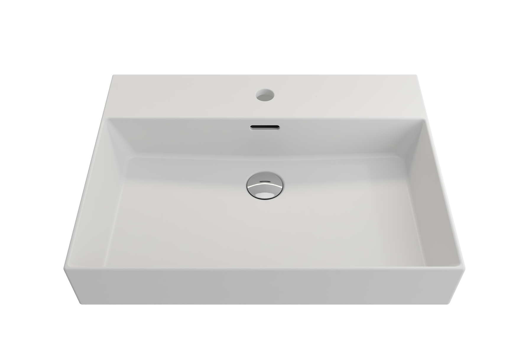 Milano Wall-Mounted Sink Fireclay 24 in. 1-Hole with Overflow 1376