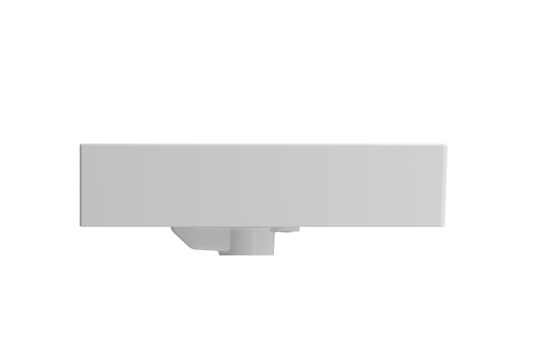 Milano Wall-Mounted Sink Fireclay 24 in. 1-Hole with Overflow 1376