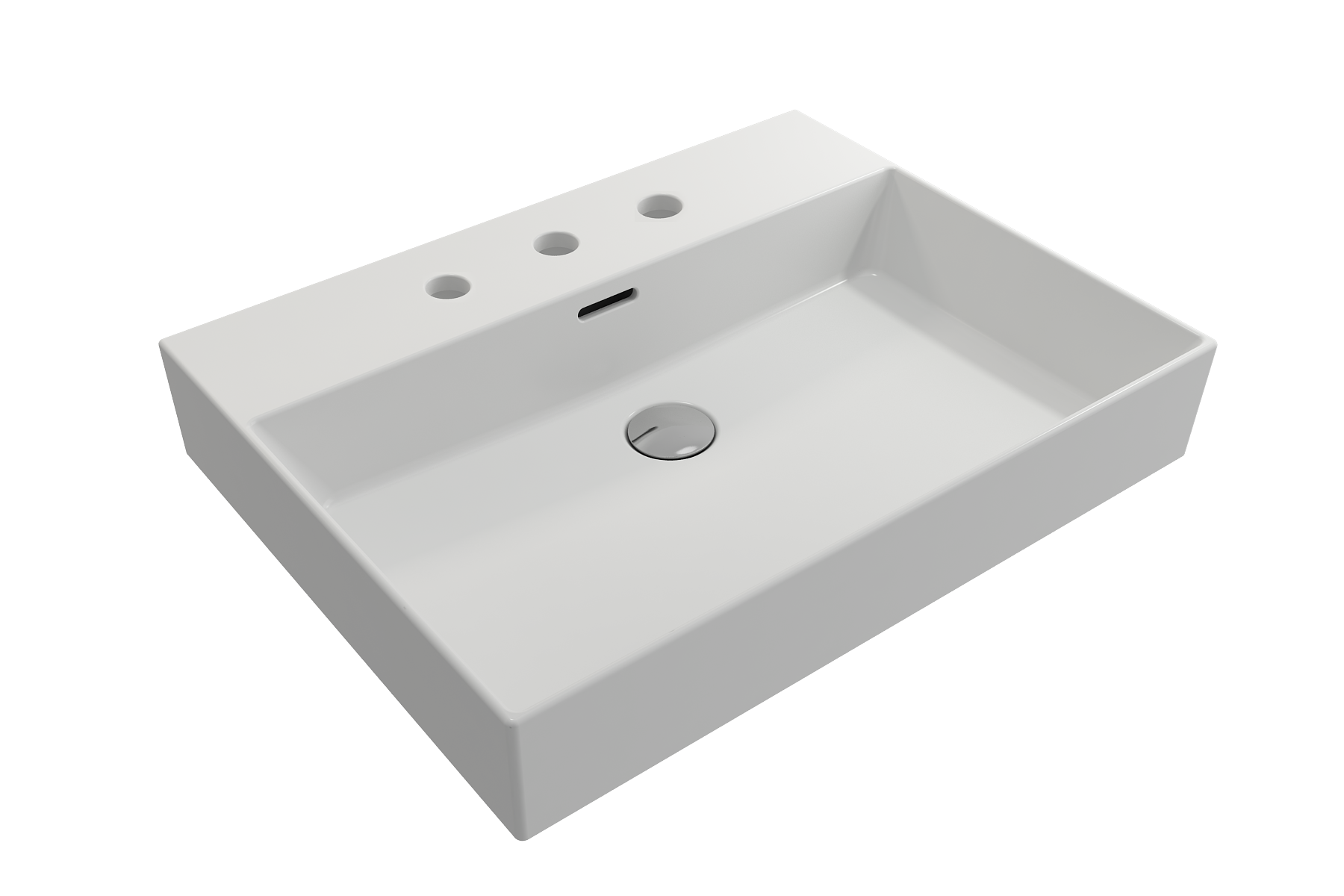 Milano Wall-Mounted Sink Fireclay 24 in. 3-Hole with Overflow 1376