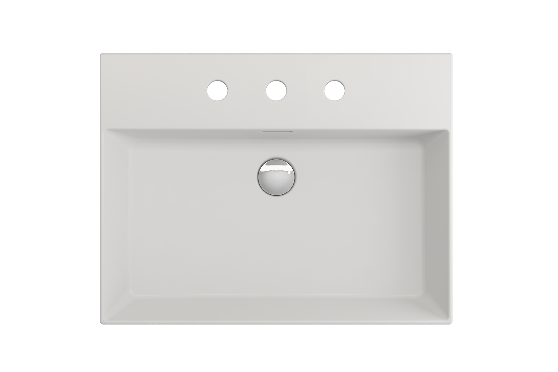 Milano Wall-Mounted Sink Fireclay 24 in. 3-Hole with Overflow 1376