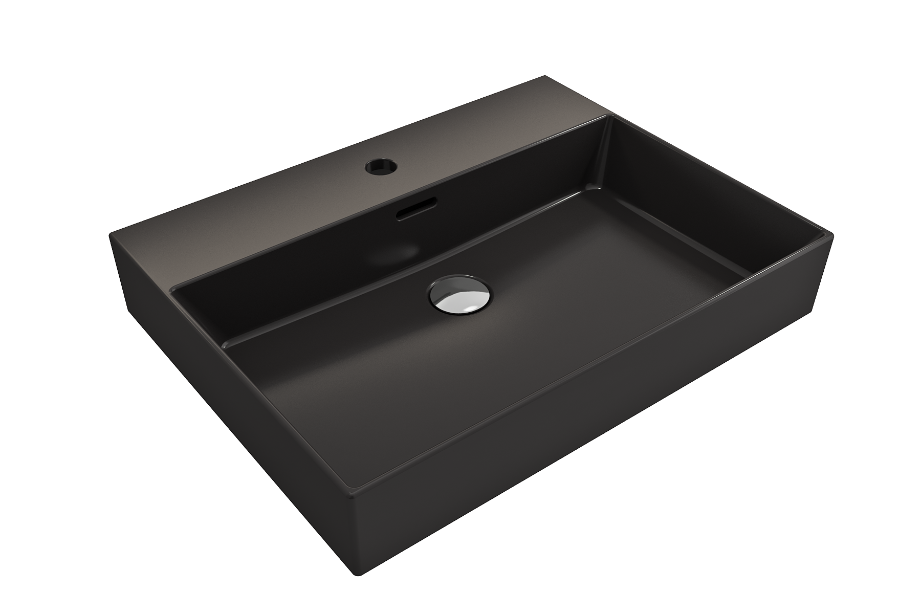 Milano Wall-Mounted Sink Fireclay 24 in. 1-Hole with Overflow 1376