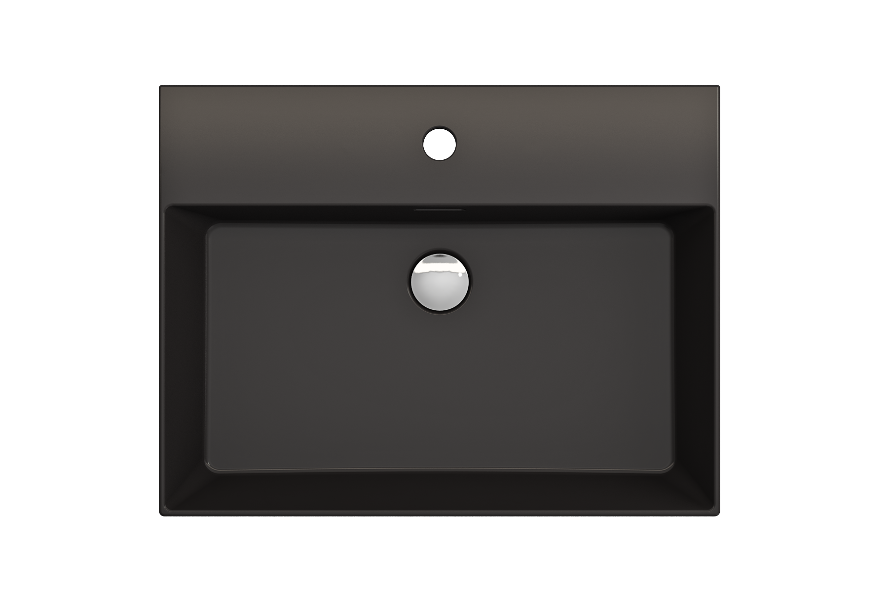 Milano Wall-Mounted Sink Fireclay 24 in. 1-Hole with Overflow 1376
