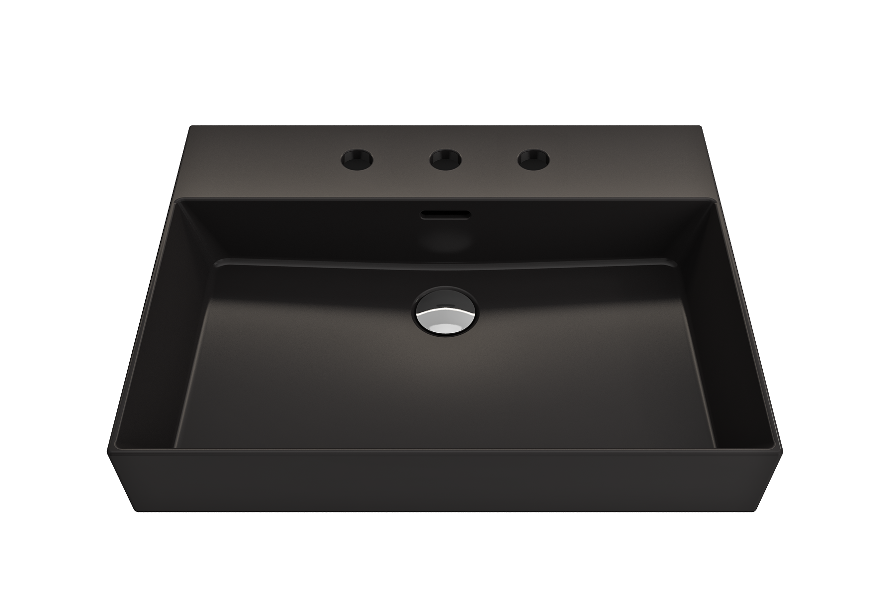 Milano Wall-Mounted Sink Fireclay 24 in. 3-Hole with Overflow 1376
