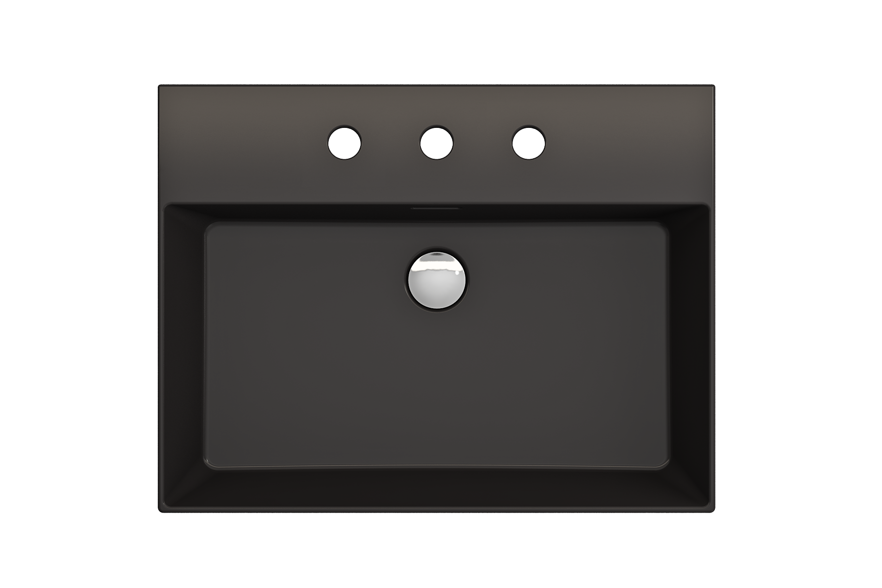 Milano Wall-Mounted Sink Fireclay 24 in. 3-Hole with Overflow 1376