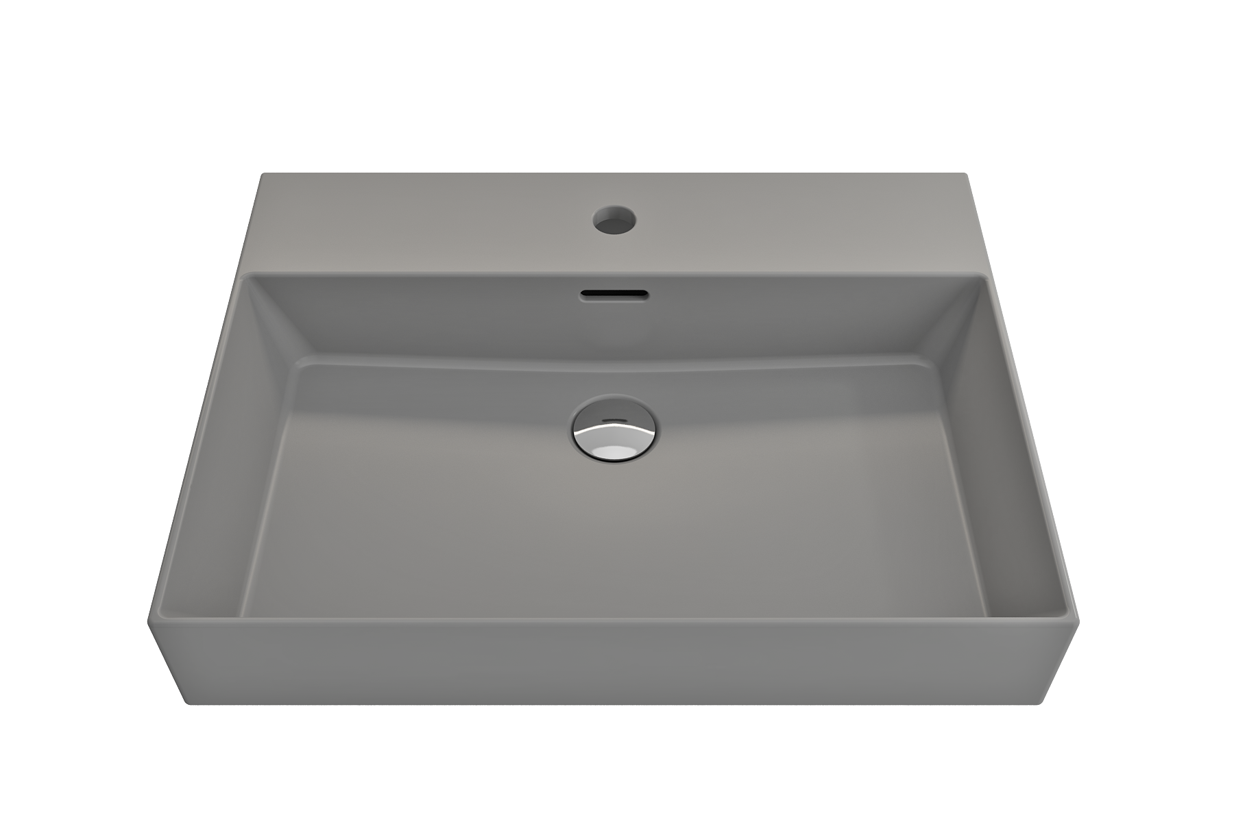 Milano Wall-Mounted Sink Fireclay 24 in. 1-Hole with Overflow 1376