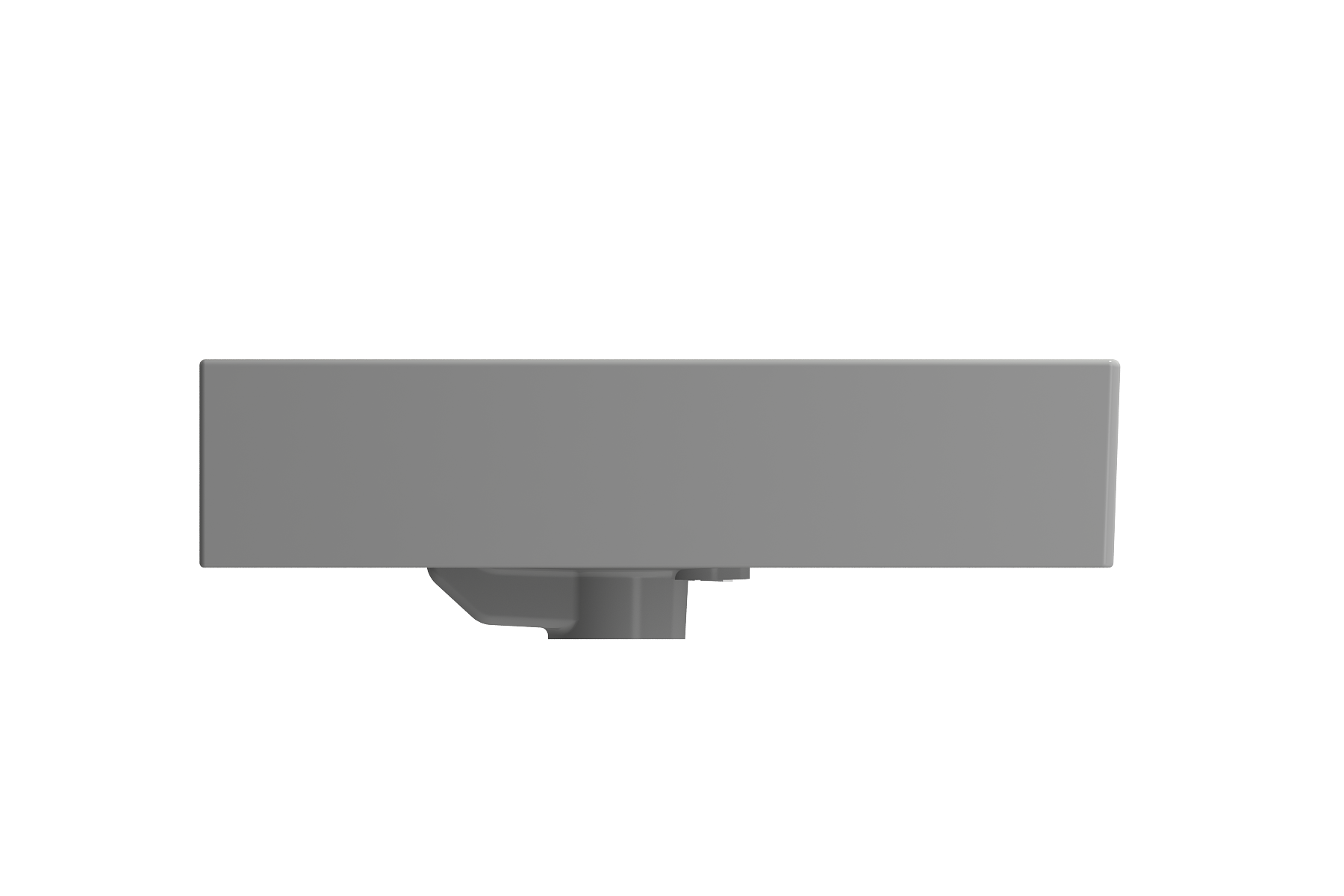 Milano Wall-Mounted Sink Fireclay 24 in. 1-Hole with Overflow 1376