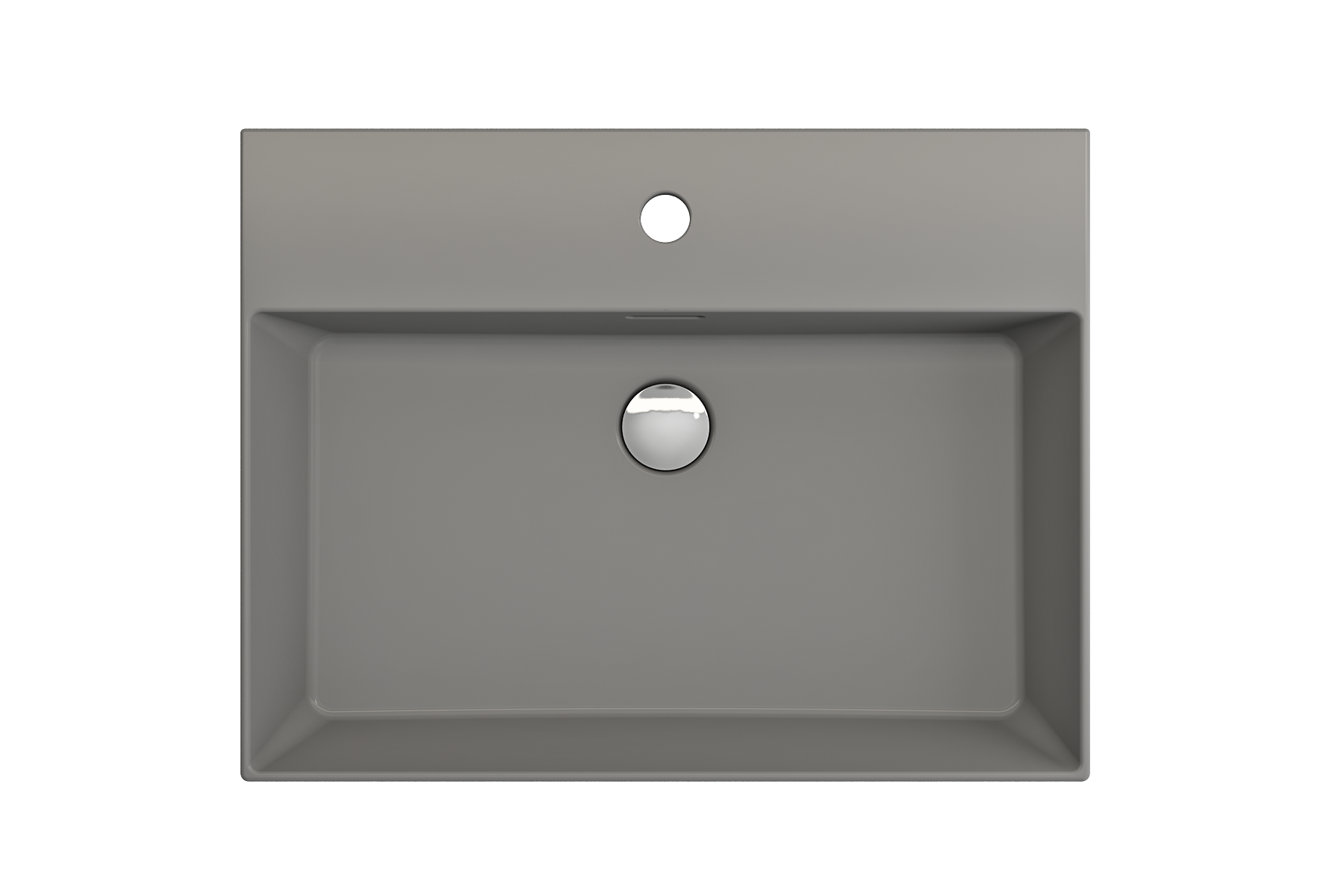 Milano Wall-Mounted Sink Fireclay 24 in. 1-Hole with Overflow 1376
