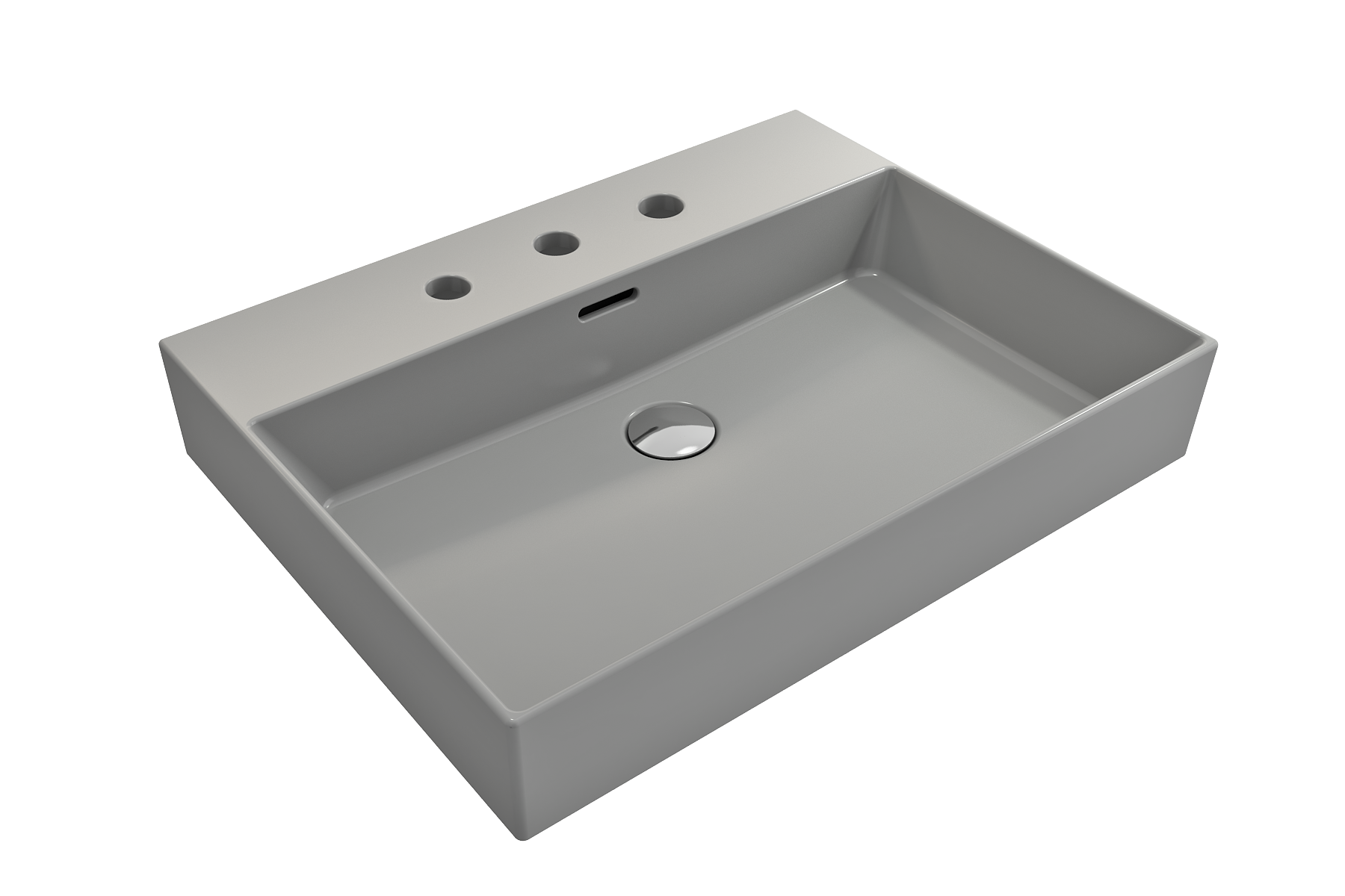 Milano Wall-Mounted Sink Fireclay 24 in. 3-Hole with Overflow 1376