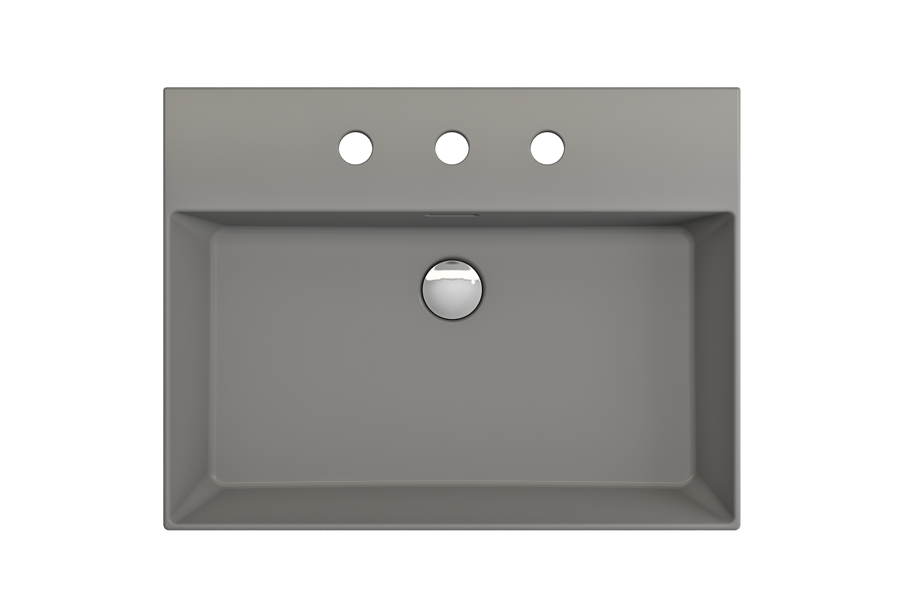 Milano Wall-Mounted Sink Fireclay 24 in. 3-Hole with Overflow 1376