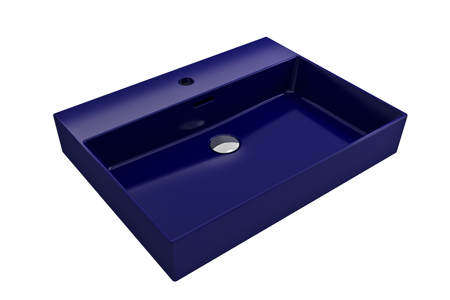 Milano Wall-Mounted Sink Fireclay 24 in. 1-Hole with Overflow 1376