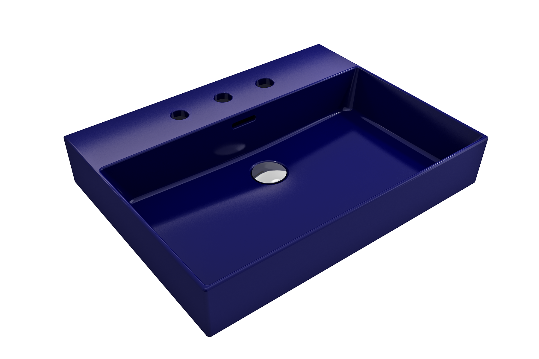 Milano Wall-Mounted Sink Fireclay 24 in. 3-Hole with Overflow 1376