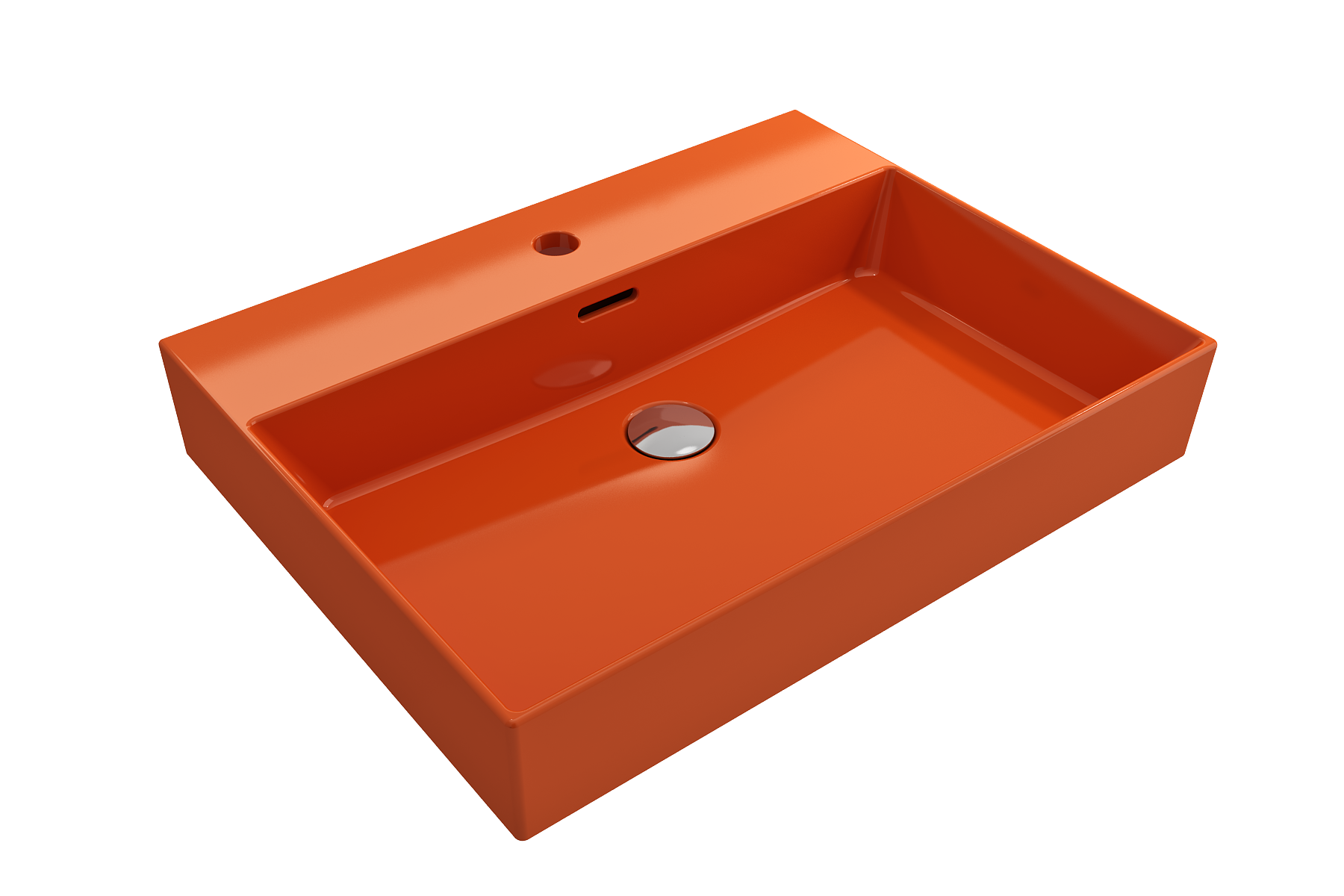 Milano Wall-Mounted Sink Fireclay 24 in. 1-Hole with Overflow 1376