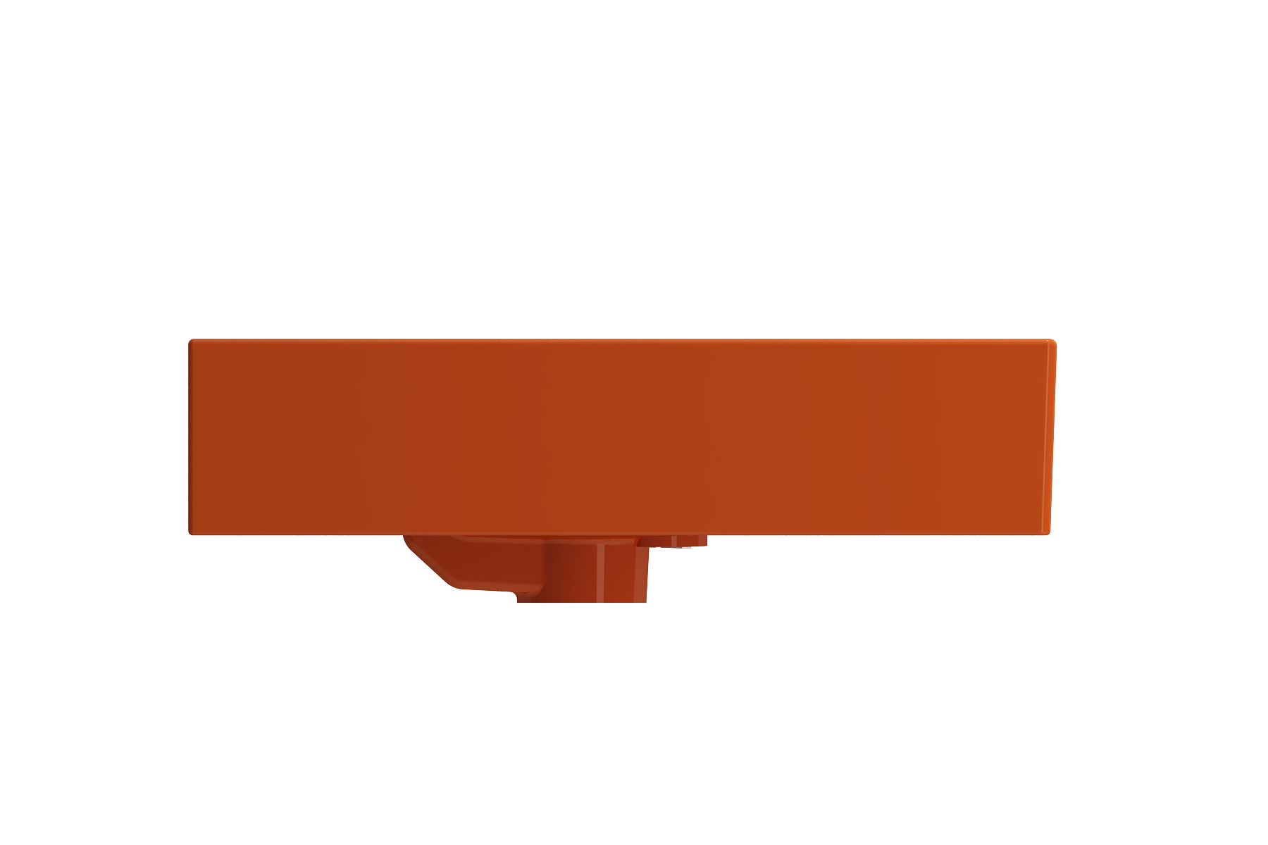 Milano Wall-Mounted Sink Fireclay 24 in. 1-Hole with Overflow 1376