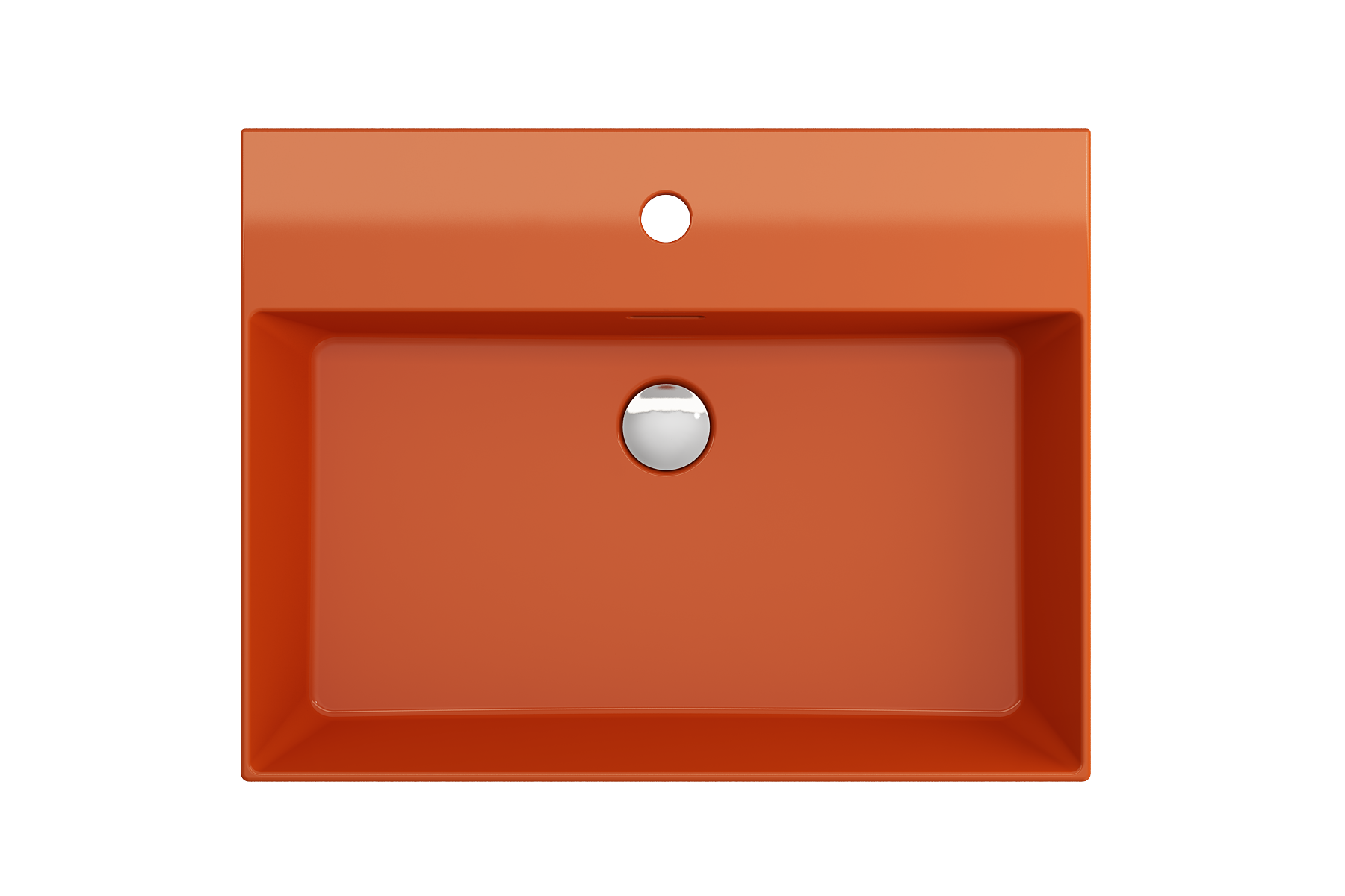 Milano Wall-Mounted Sink Fireclay 24 in. 1-Hole with Overflow 1376