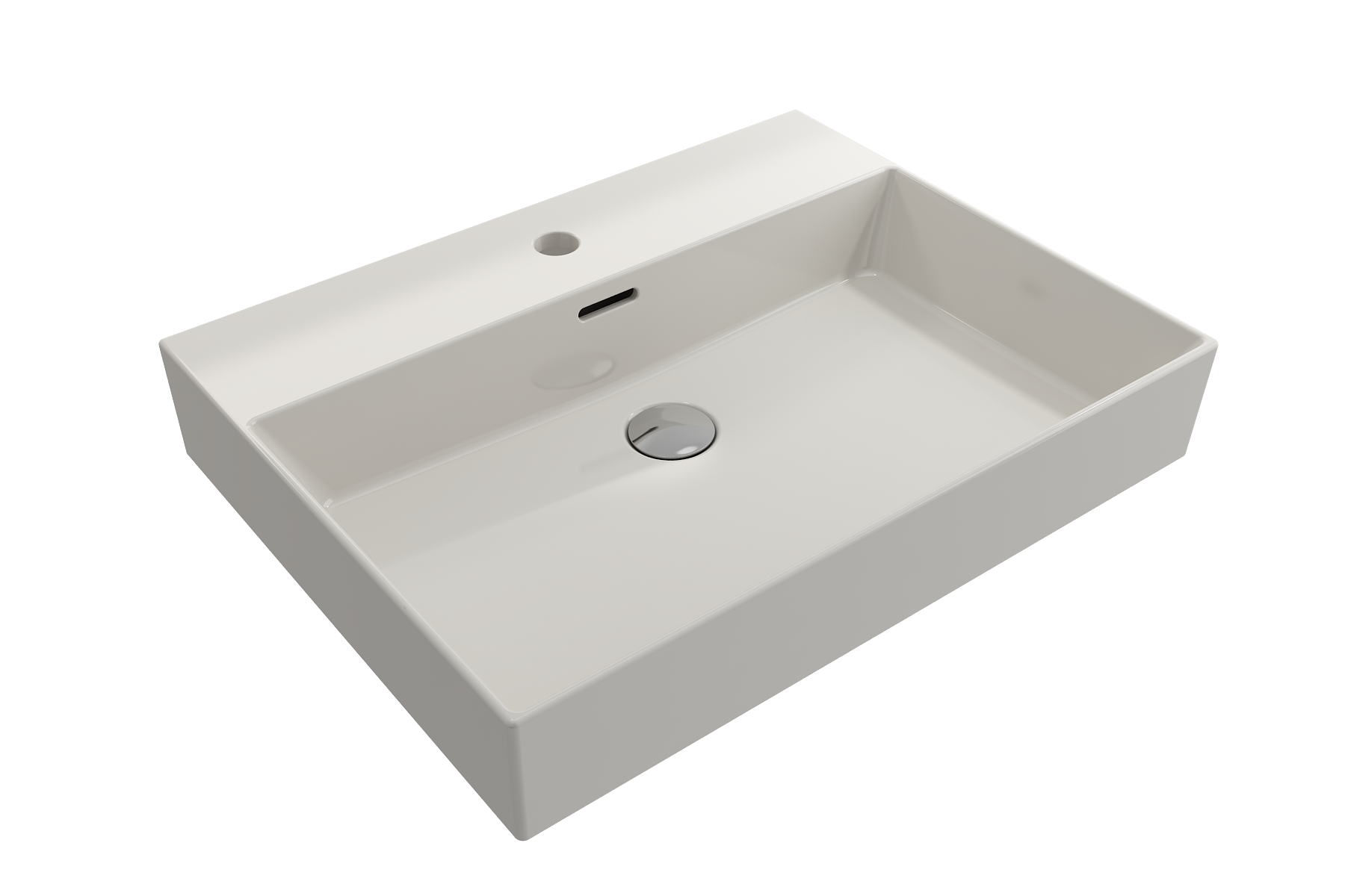 Milano Wall-Mounted Sink Fireclay 24 in. 1-Hole with Overflow 1376