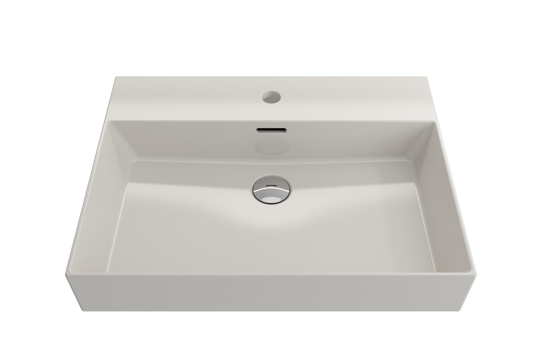 Milano Wall-Mounted Sink Fireclay 24 in. 1-Hole with Overflow 1376