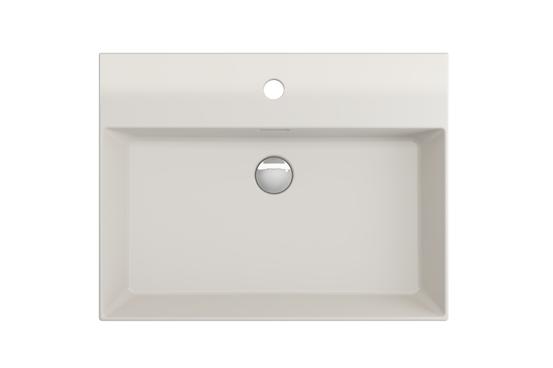 Milano Wall-Mounted Sink Fireclay 24 in. 1-Hole with Overflow 1376