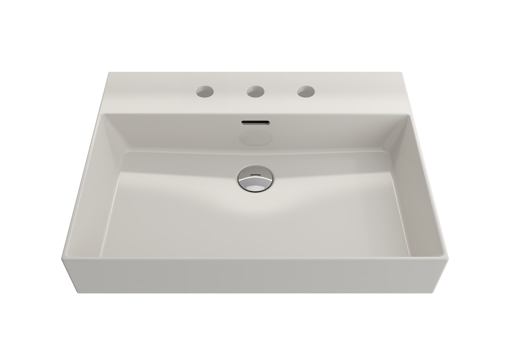 Milano Wall-Mounted Sink Fireclay 24 in. 3-Hole with Overflow 1376