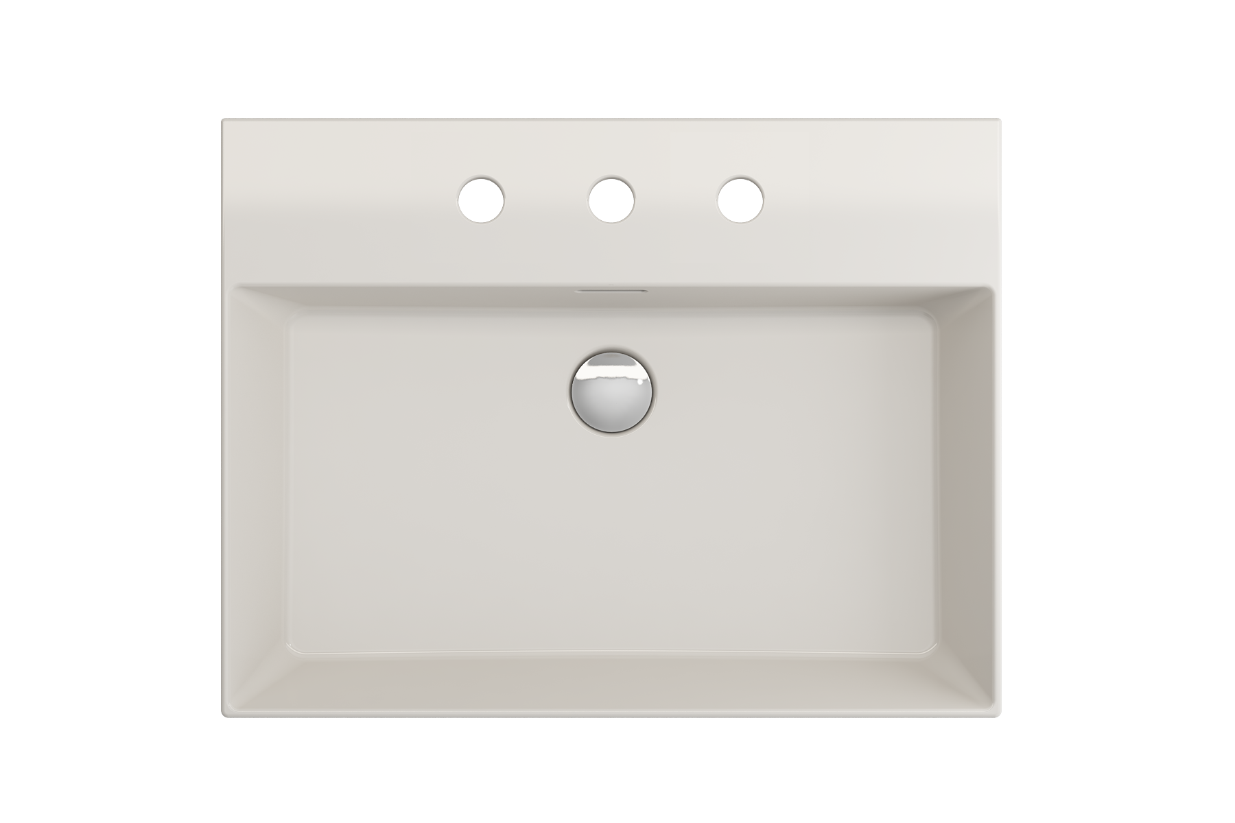 Milano Wall-Mounted Sink Fireclay 24 in. 3-Hole with Overflow 1376