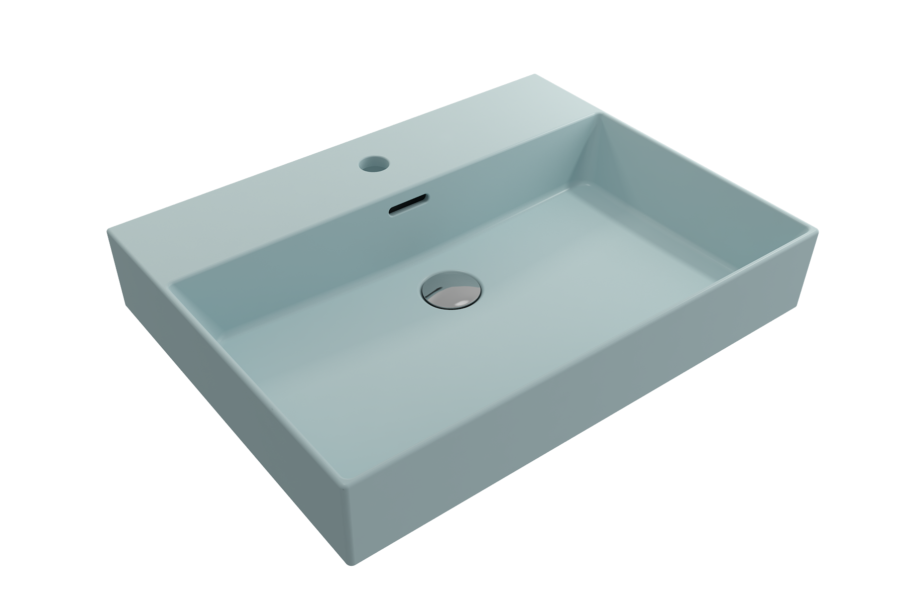 Milano Wall-Mounted Sink Fireclay 24 in. 1-Hole with Overflow 1376