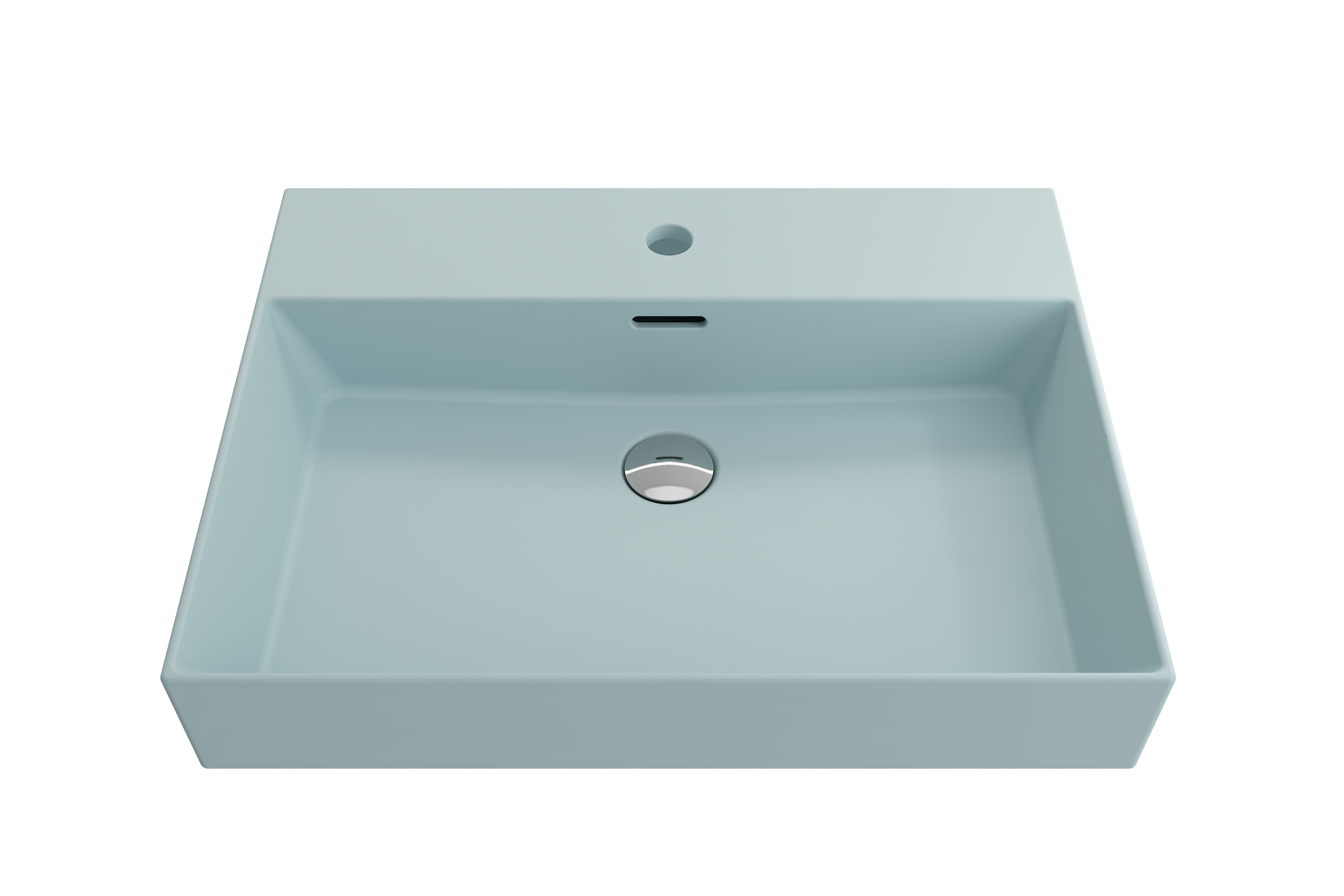 Milano Wall-Mounted Sink Fireclay 24 in. 1-Hole with Overflow 1376
