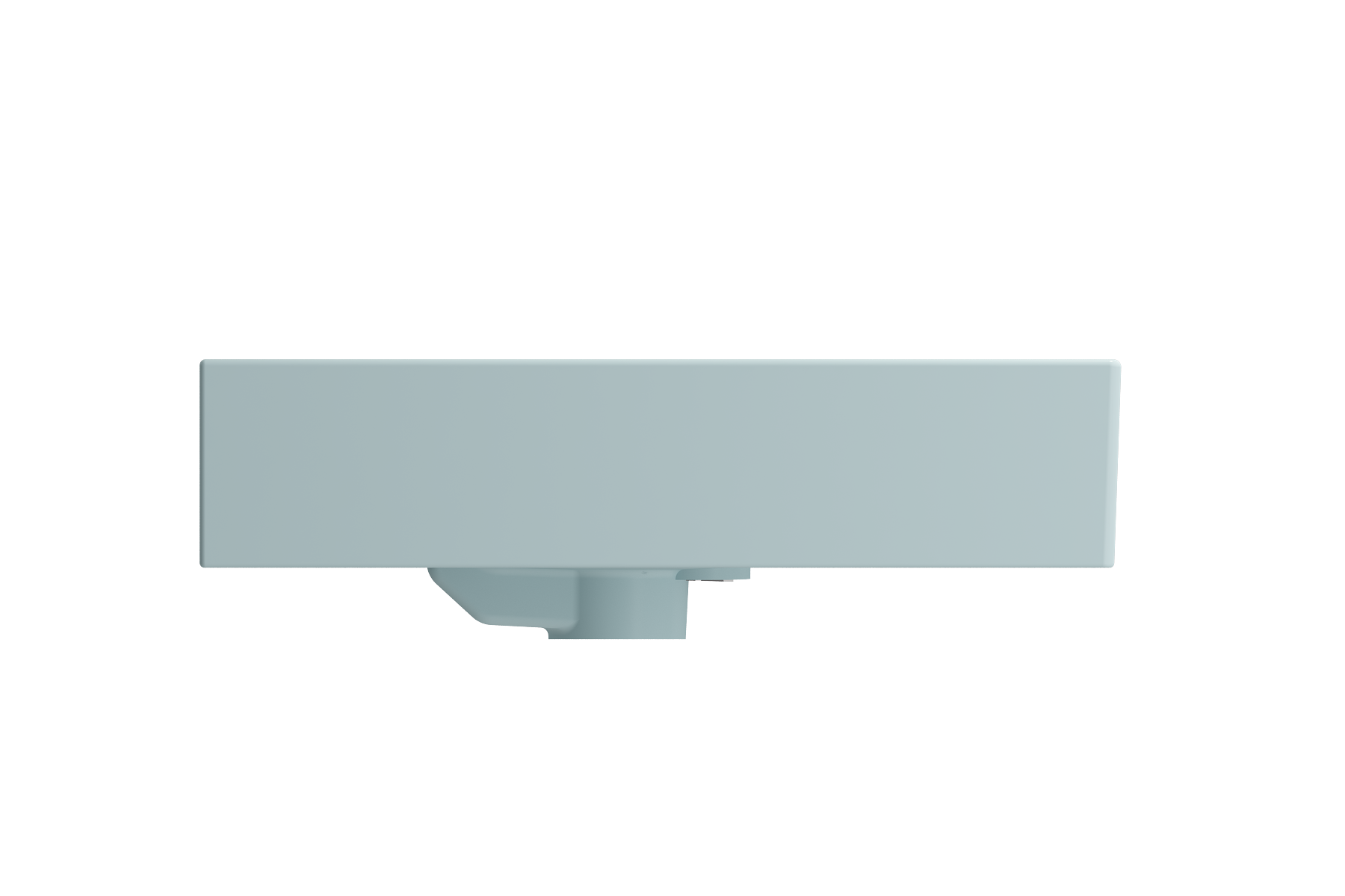 Milano Wall-Mounted Sink Fireclay 24 in. 1-Hole with Overflow 1376