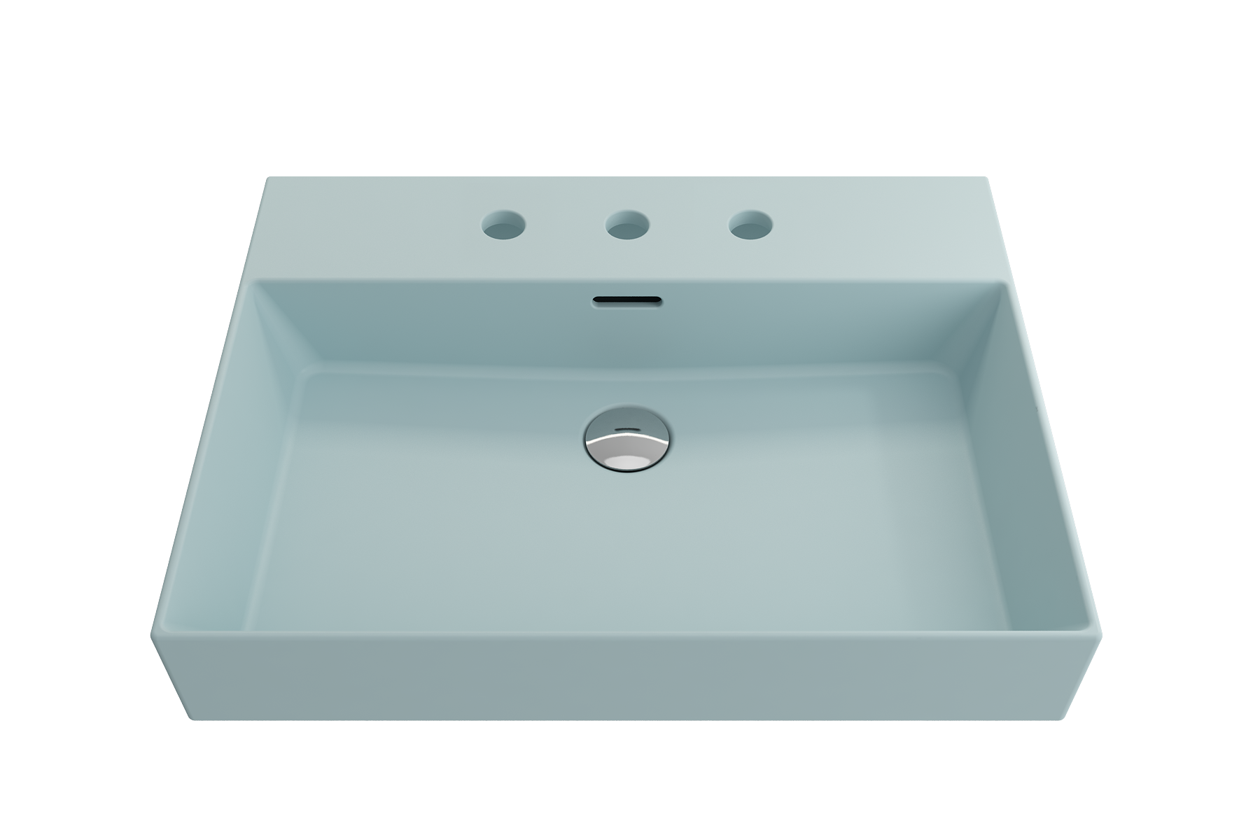 Milano Wall-Mounted Sink Fireclay 24 in. 3-Hole with Overflow 1376