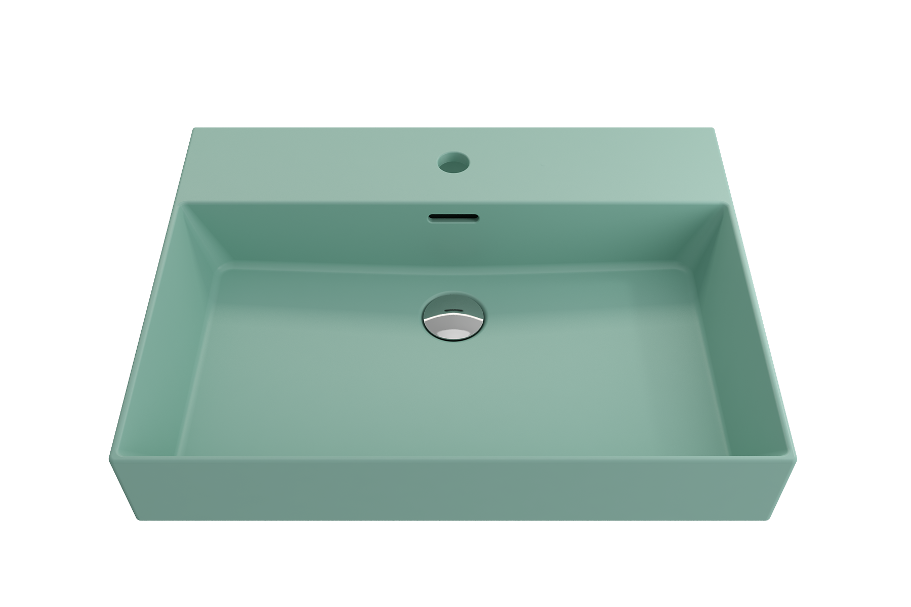 Milano Wall-Mounted Sink Fireclay 24 in. 1-Hole with Overflow 1376