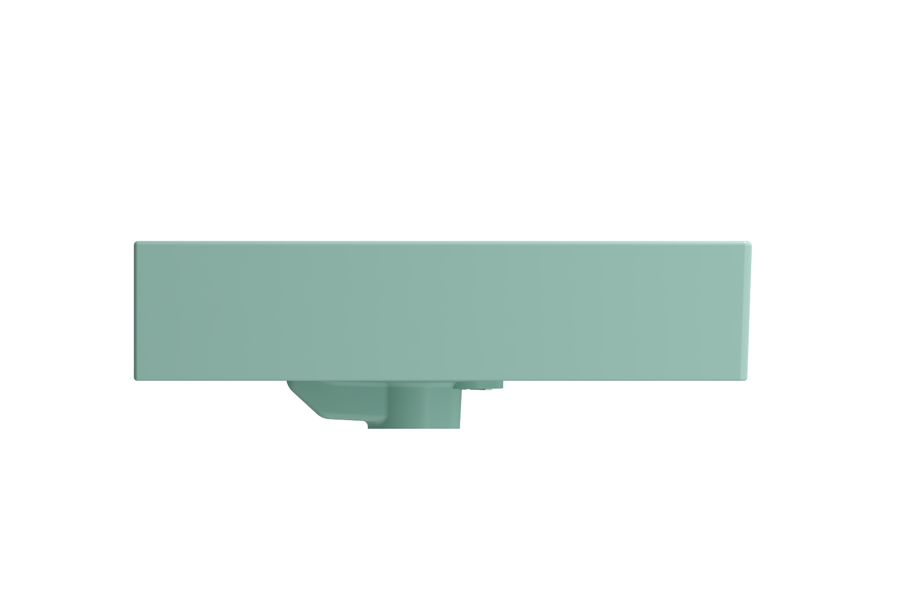 Milano Wall-Mounted Sink Fireclay 24 in. 1-Hole with Overflow 1376