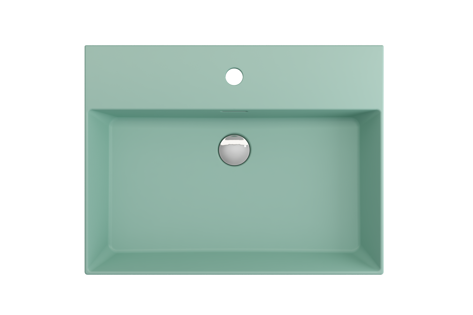 Milano Wall-Mounted Sink Fireclay 24 in. 1-Hole with Overflow 1376