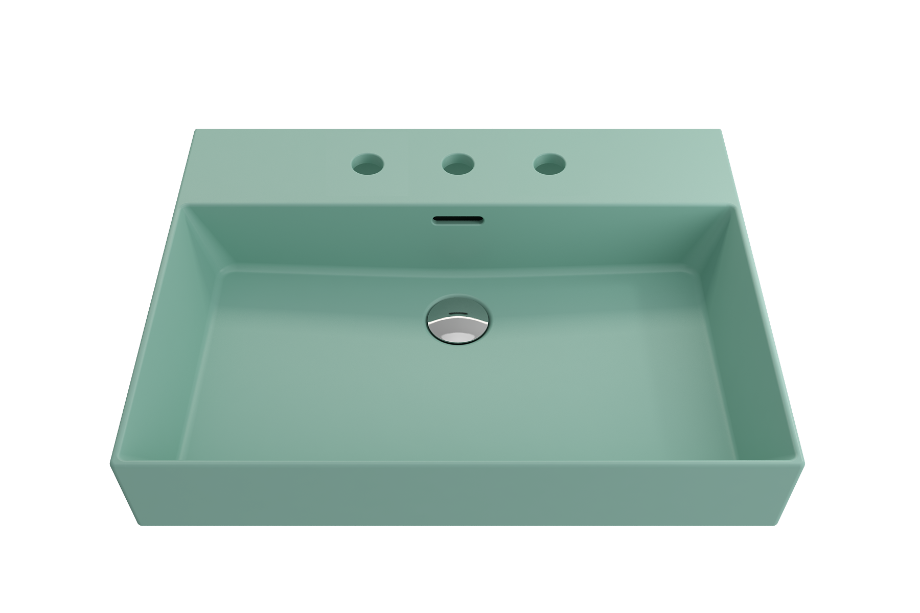 Milano Wall-Mounted Sink Fireclay 24 in. 3-Hole with Overflow 1376