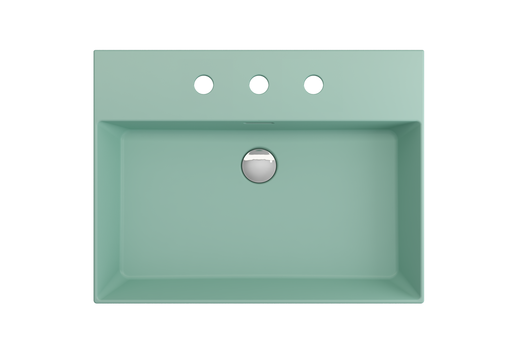 Milano Wall-Mounted Sink Fireclay 24 in. 3-Hole with Overflow 1376