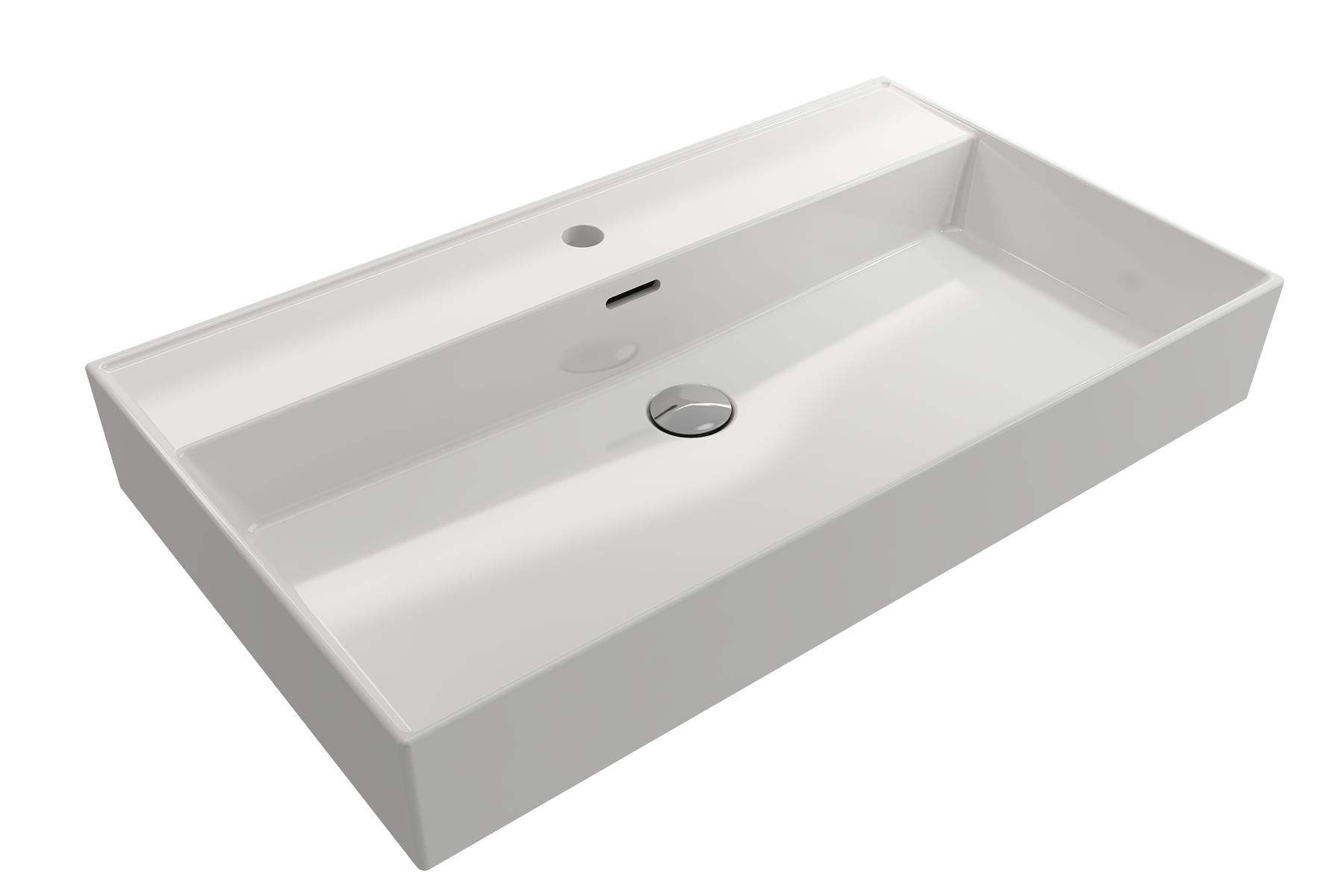 Milano Wall-Mounted Sink Fireclay 32 in. 1-Hole with Overflow 1377