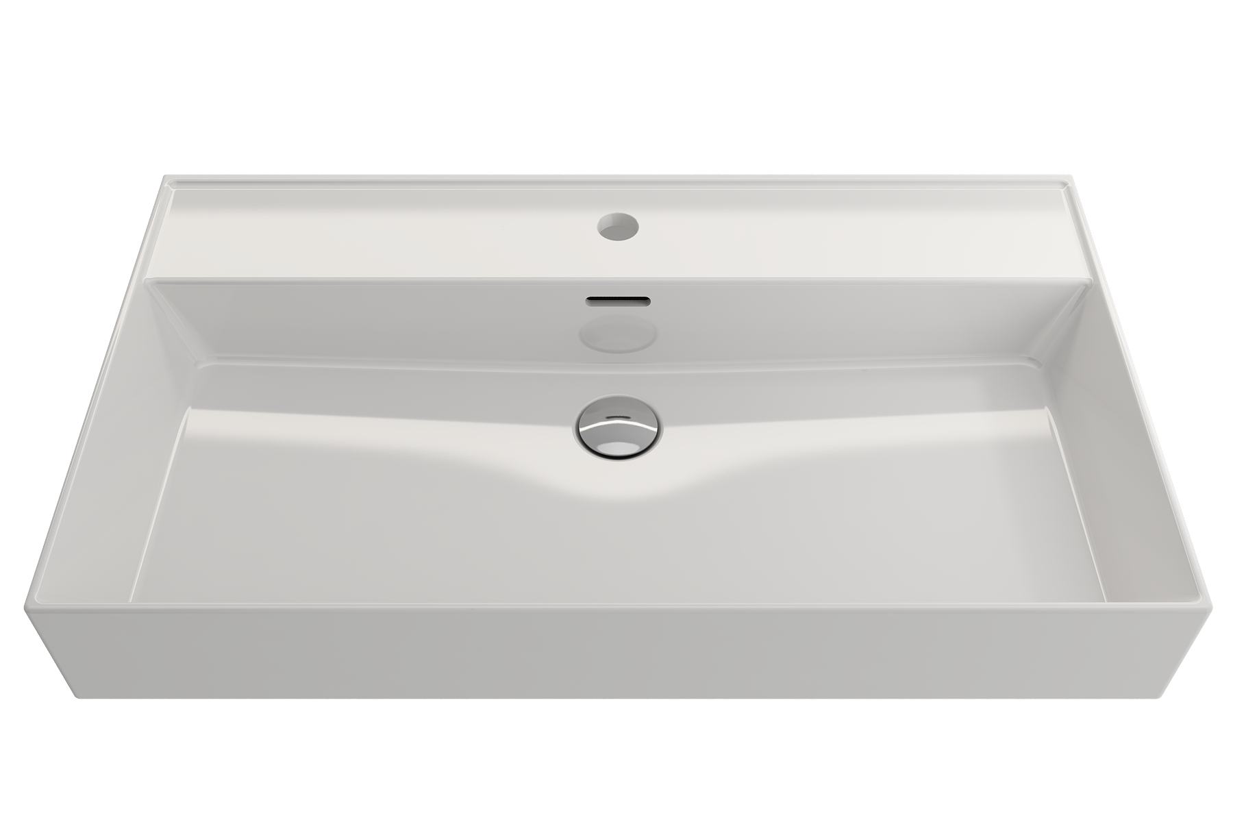 Milano Wall-Mounted Sink Fireclay 32 in. 1-Hole with Overflow 1377