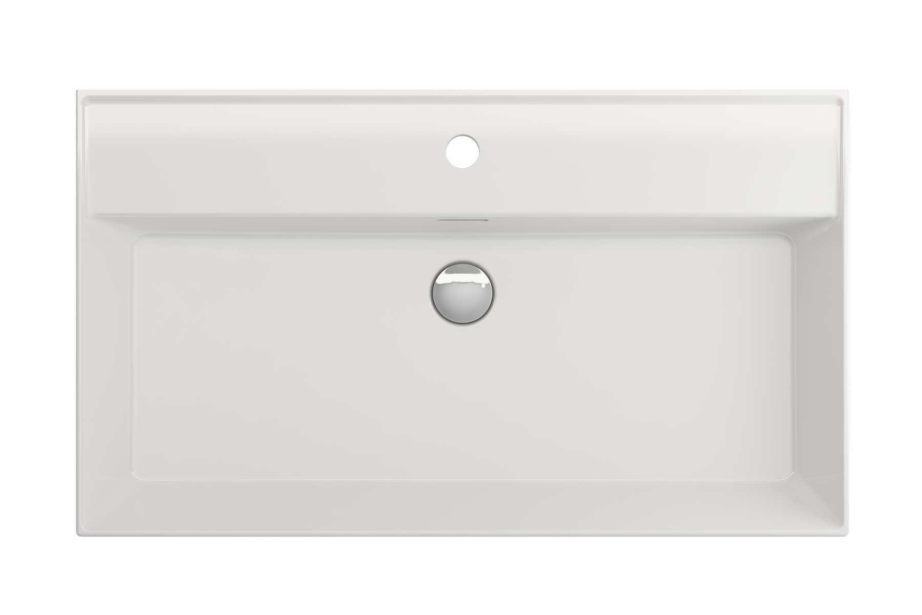 Milano Wall-Mounted Sink Fireclay 32 in. 1-Hole with Overflow 1377