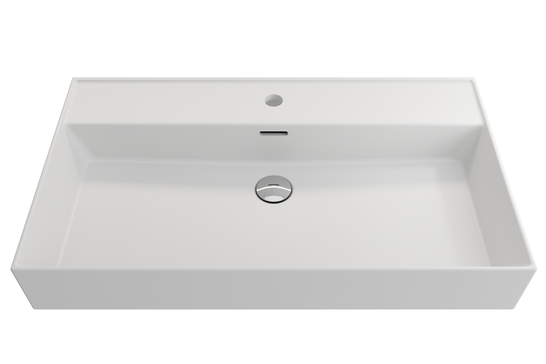 Milano Wall-Mounted Sink Fireclay 32 in. 1-Hole with Overflow 1377