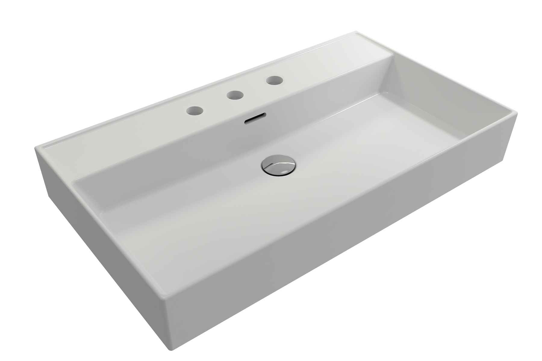 Milano Wall-Mounted Sink Fireclay 32 in. 3-Hole with Overflow 1377