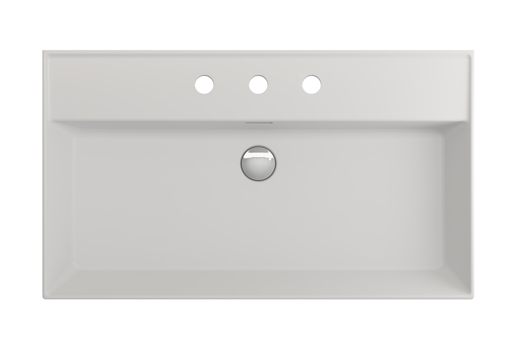 Milano Wall-Mounted Sink Fireclay 32 in. 3-Hole with Overflow 1377