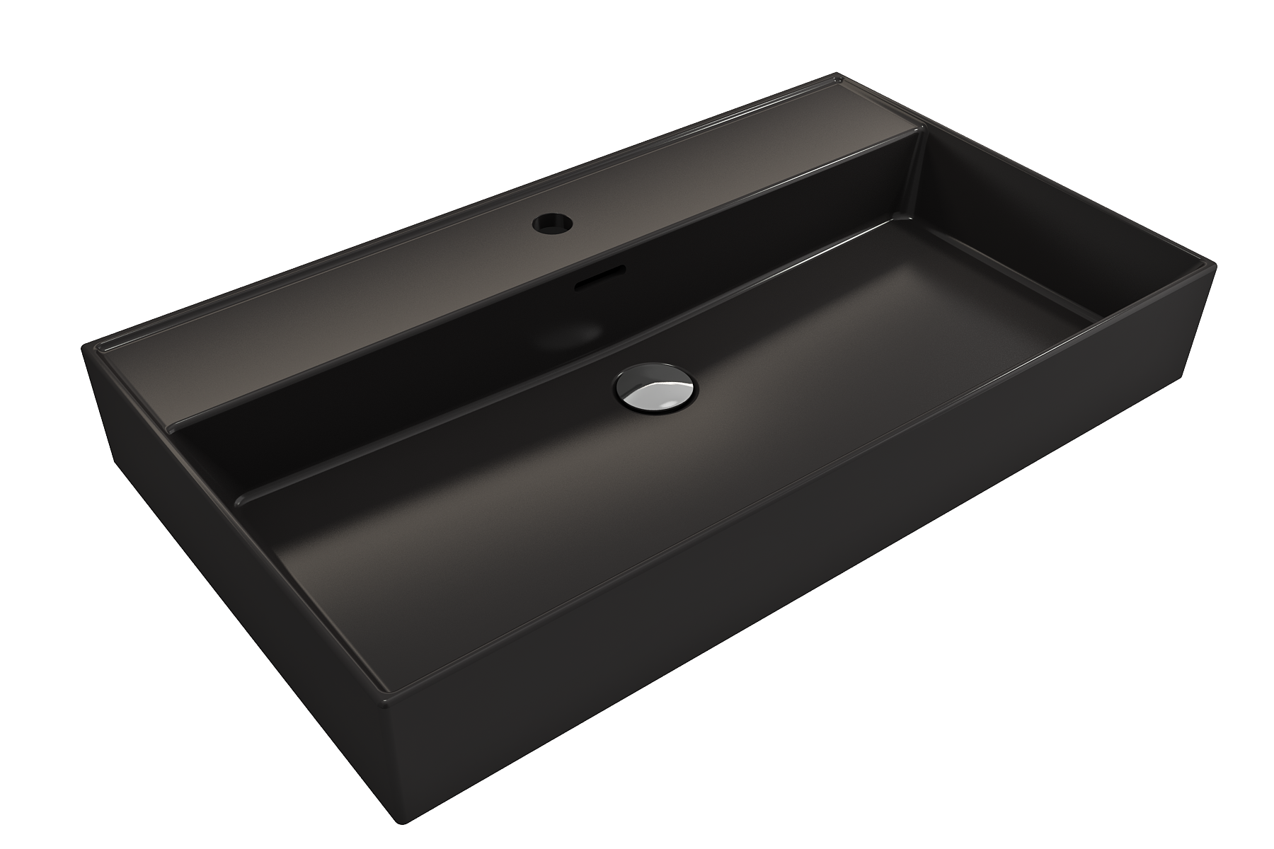 Milano Wall-Mounted Sink Fireclay 32 in. 1-Hole with Overflow 1377