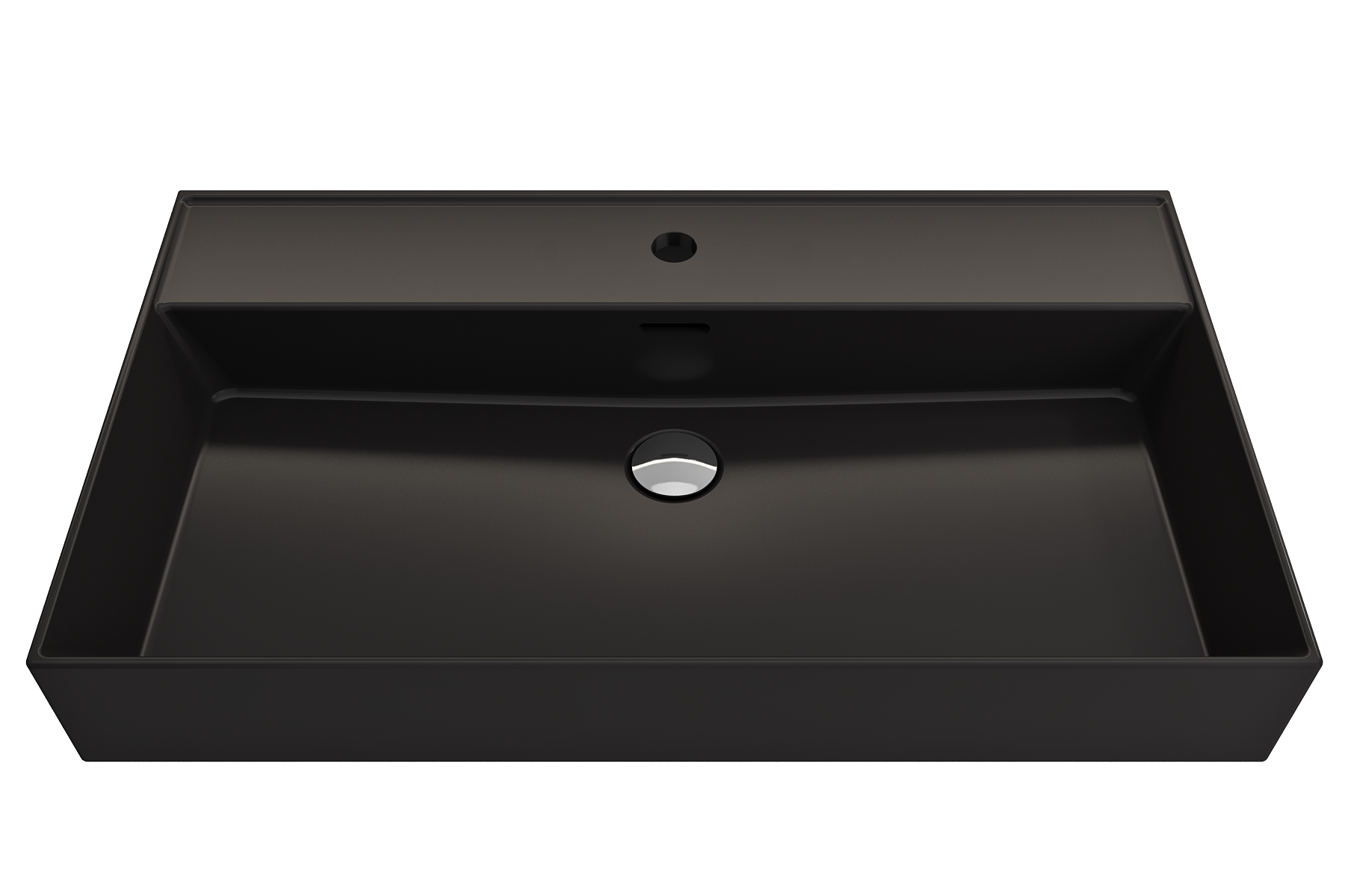 Milano Wall-Mounted Sink Fireclay 32 in. 1-Hole with Overflow 1377