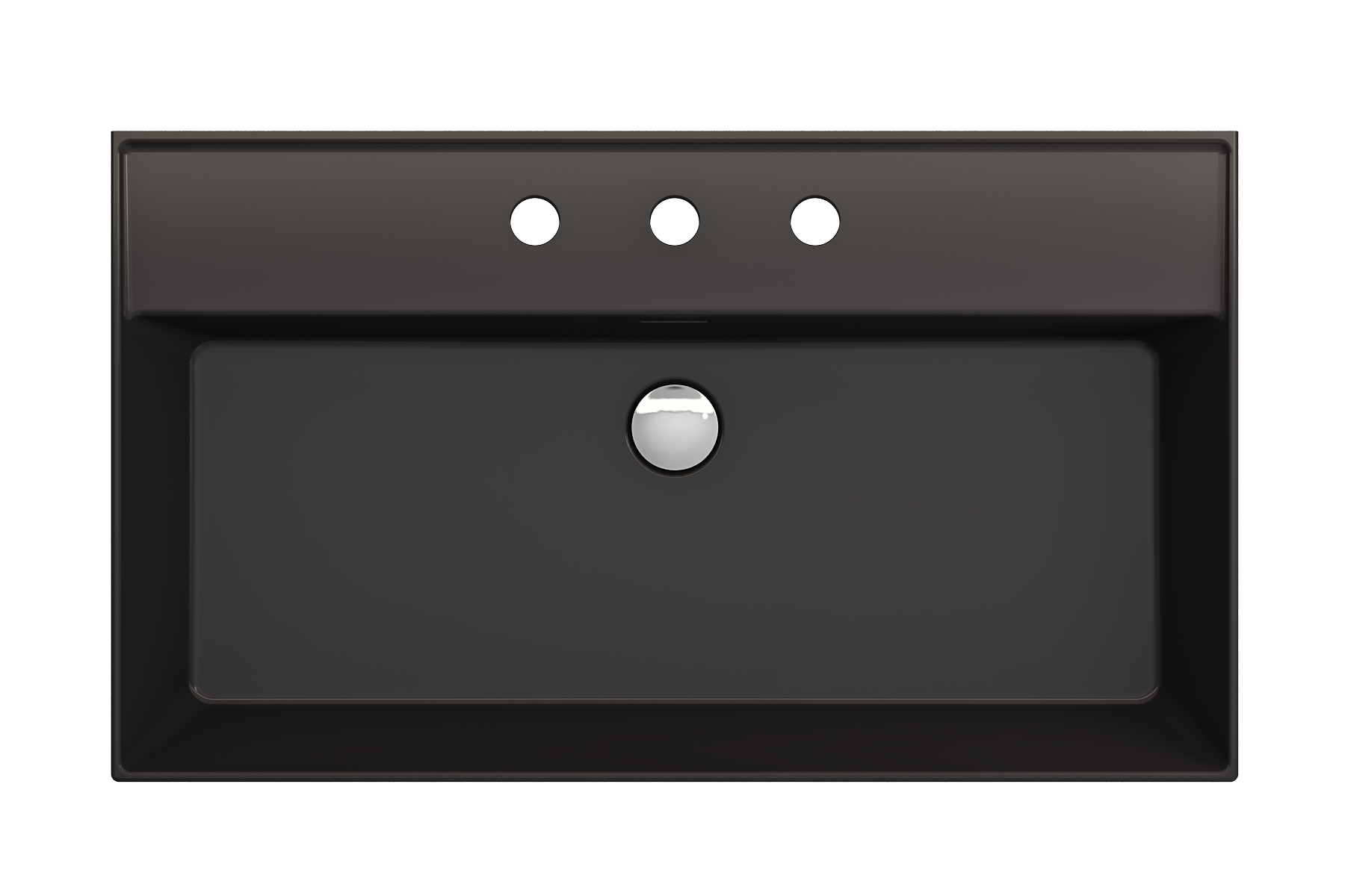 Milano Wall-Mounted Sink Fireclay 32 in. 3-Hole with Overflow 1377