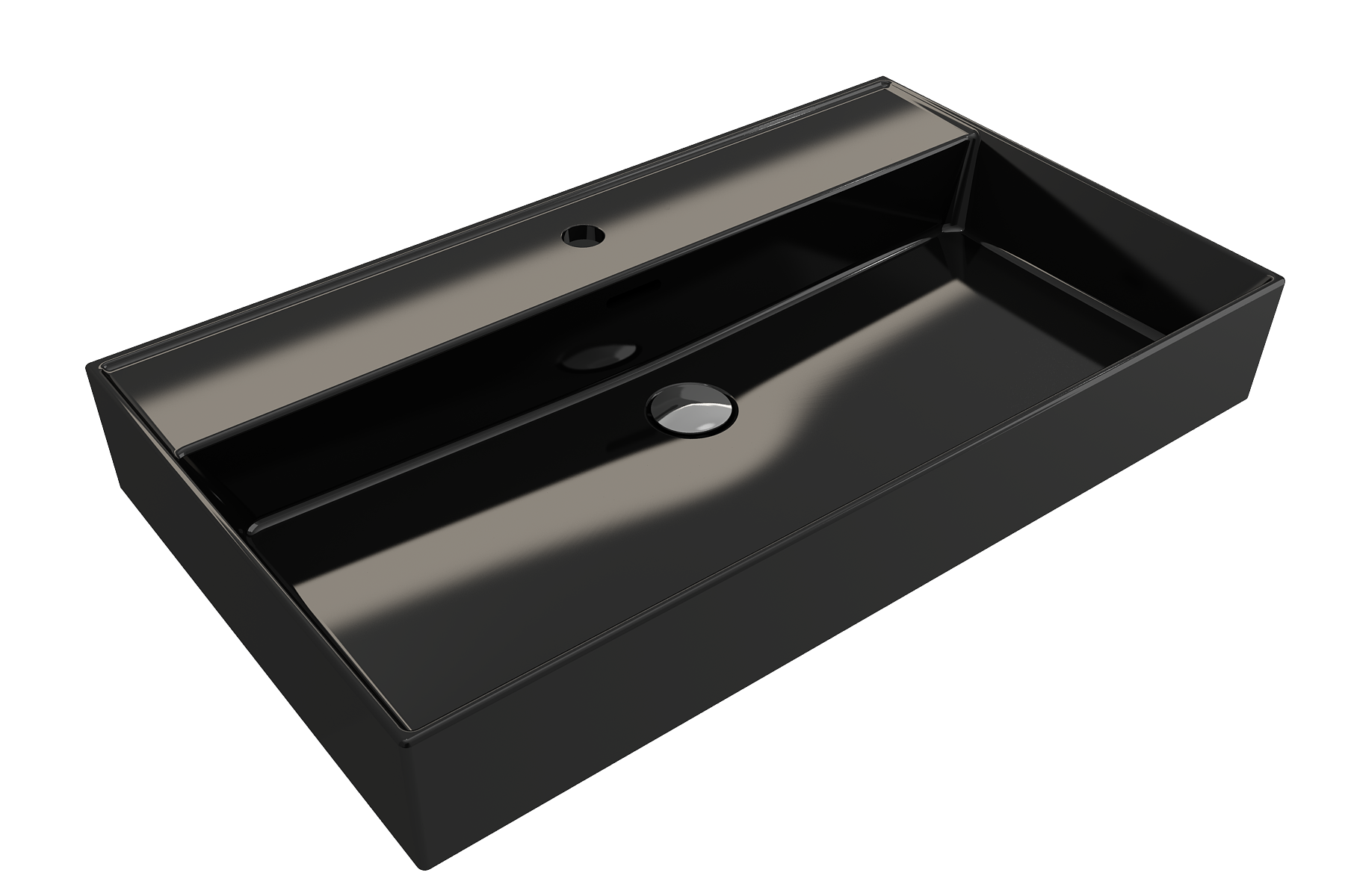 Milano Wall-Mounted Sink Fireclay 32 in. 1-Hole with Overflow 1377