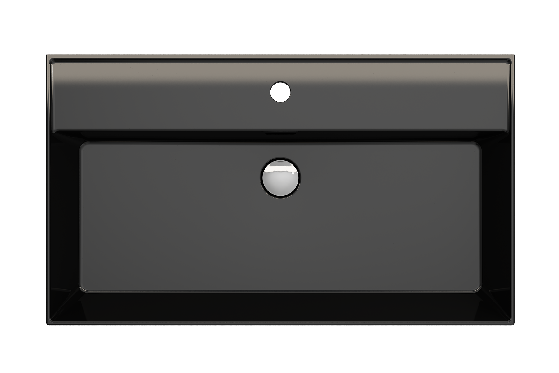 Milano Wall-Mounted Sink Fireclay 32 in. 1-Hole with Overflow 1377
