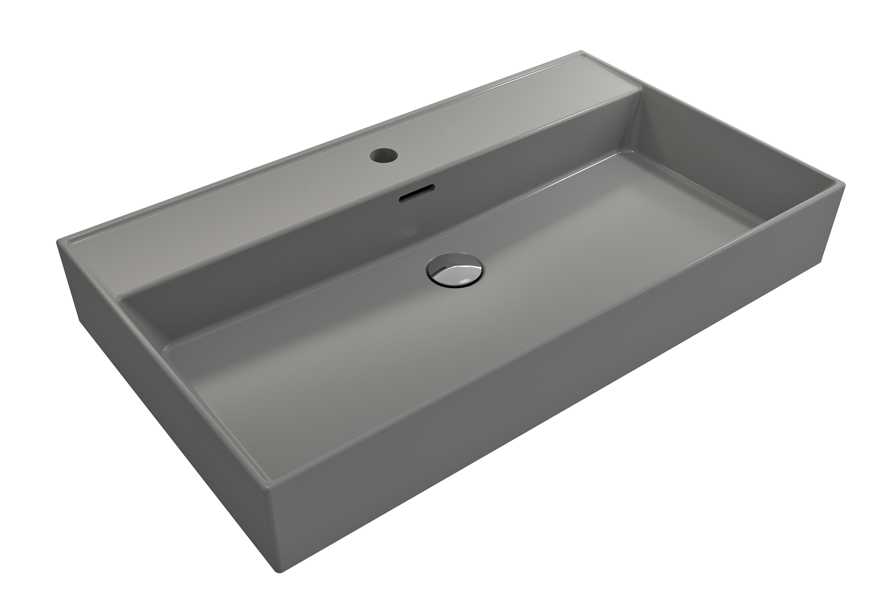 Milano Wall-Mounted Sink Fireclay 32 in. 1-Hole with Overflow 1377