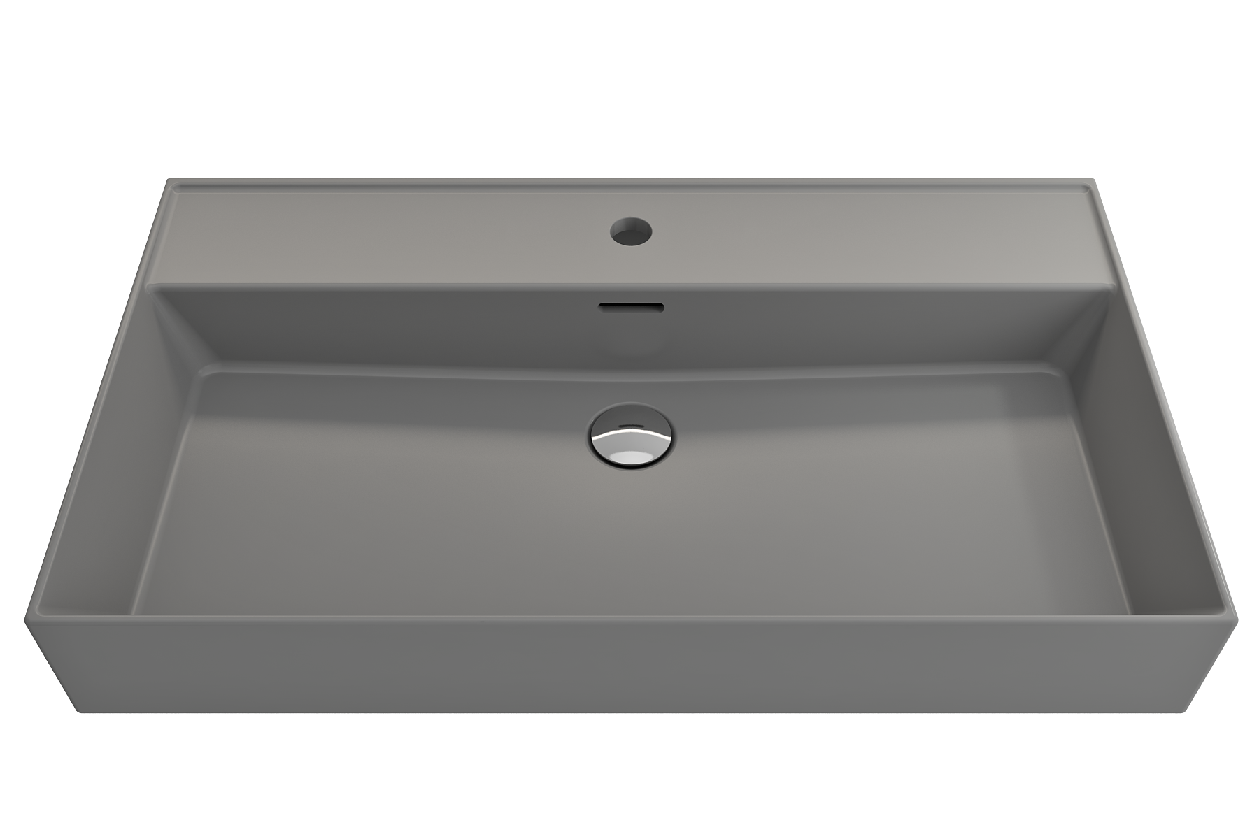 Milano Wall-Mounted Sink Fireclay 32 in. 1-Hole with Overflow 1377